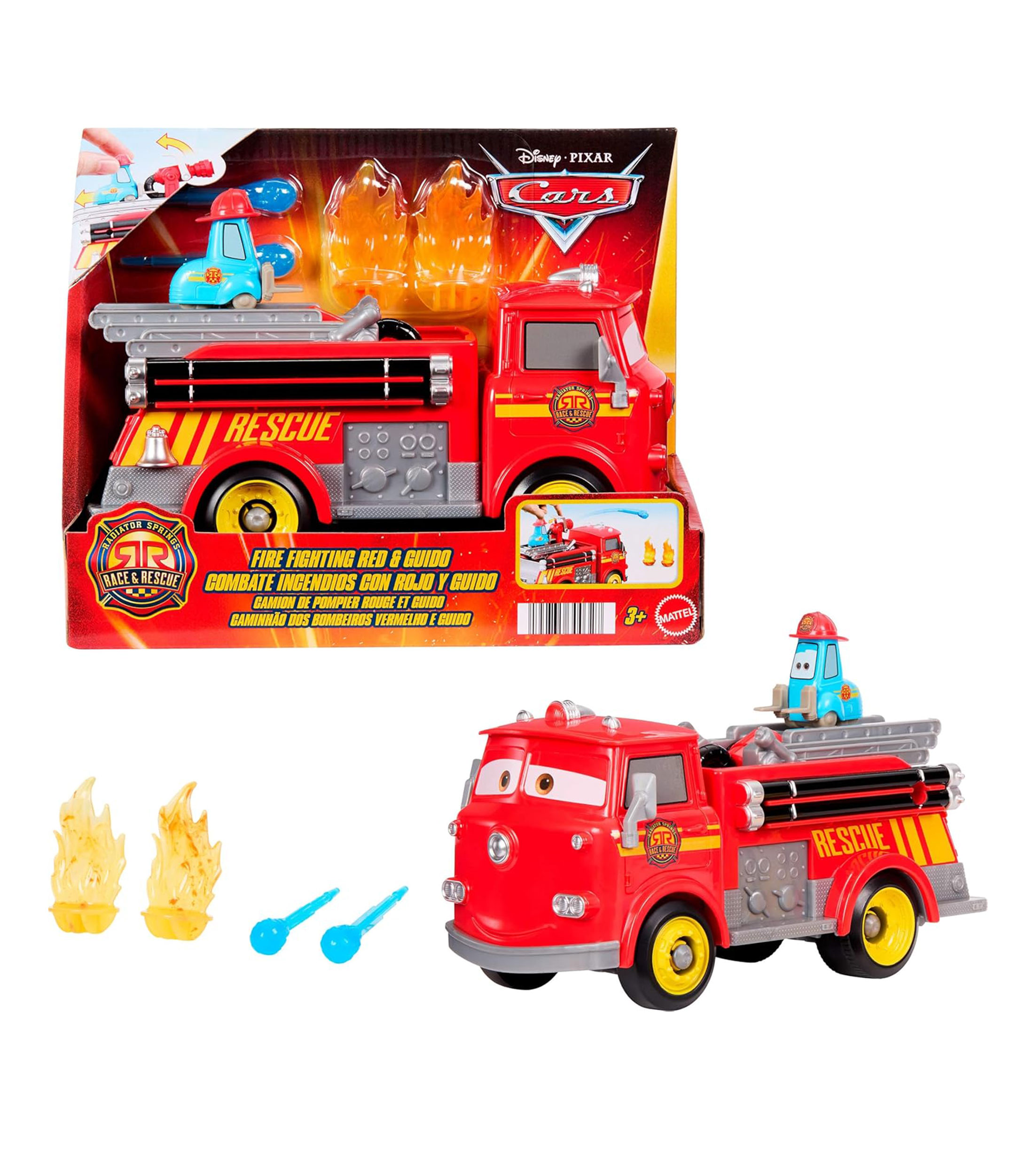 Playset Cars Radiator Springs, Race and Rescue Fire Fighting