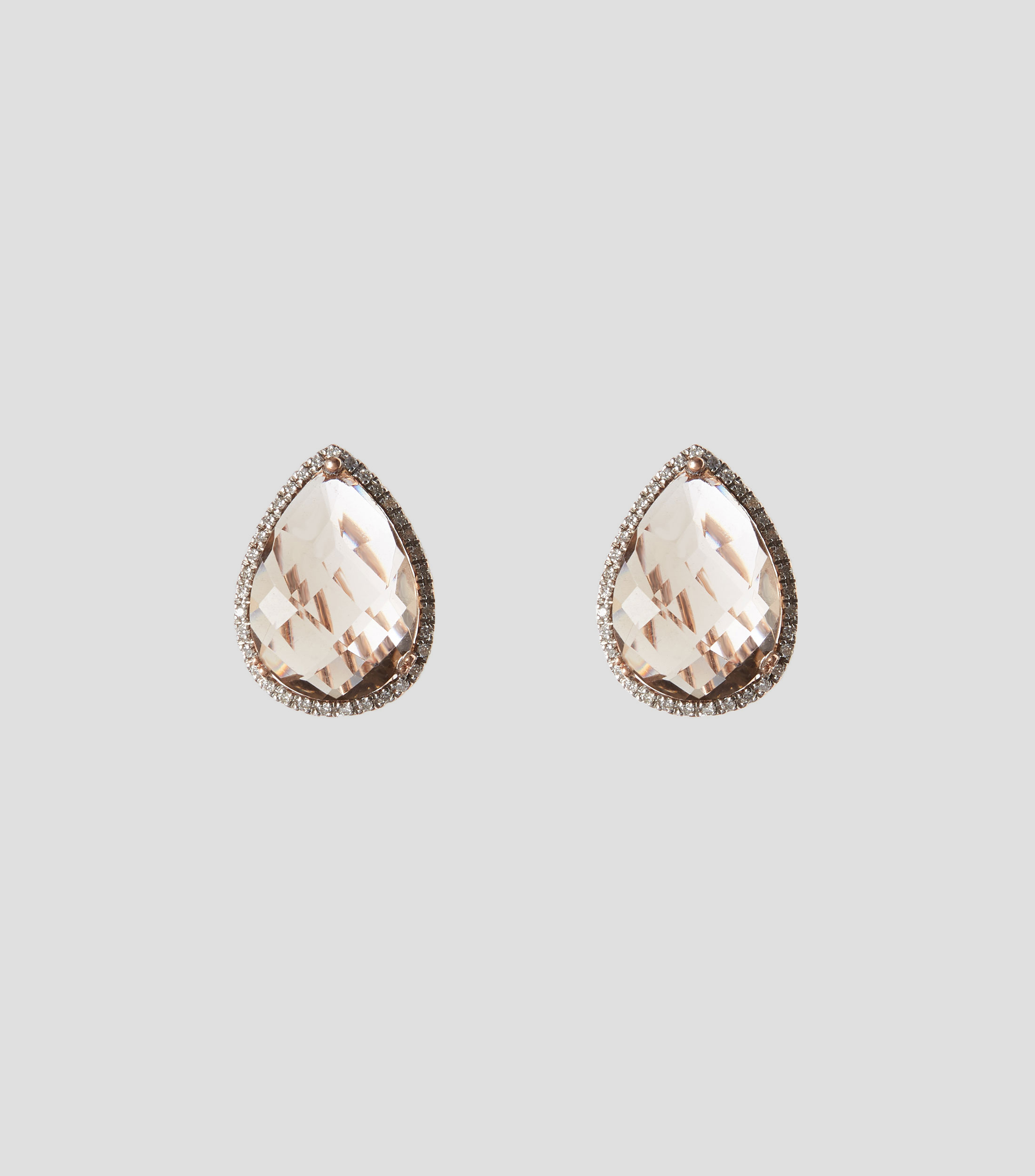 Aretes en oro rosa de 14 Kts Mujer