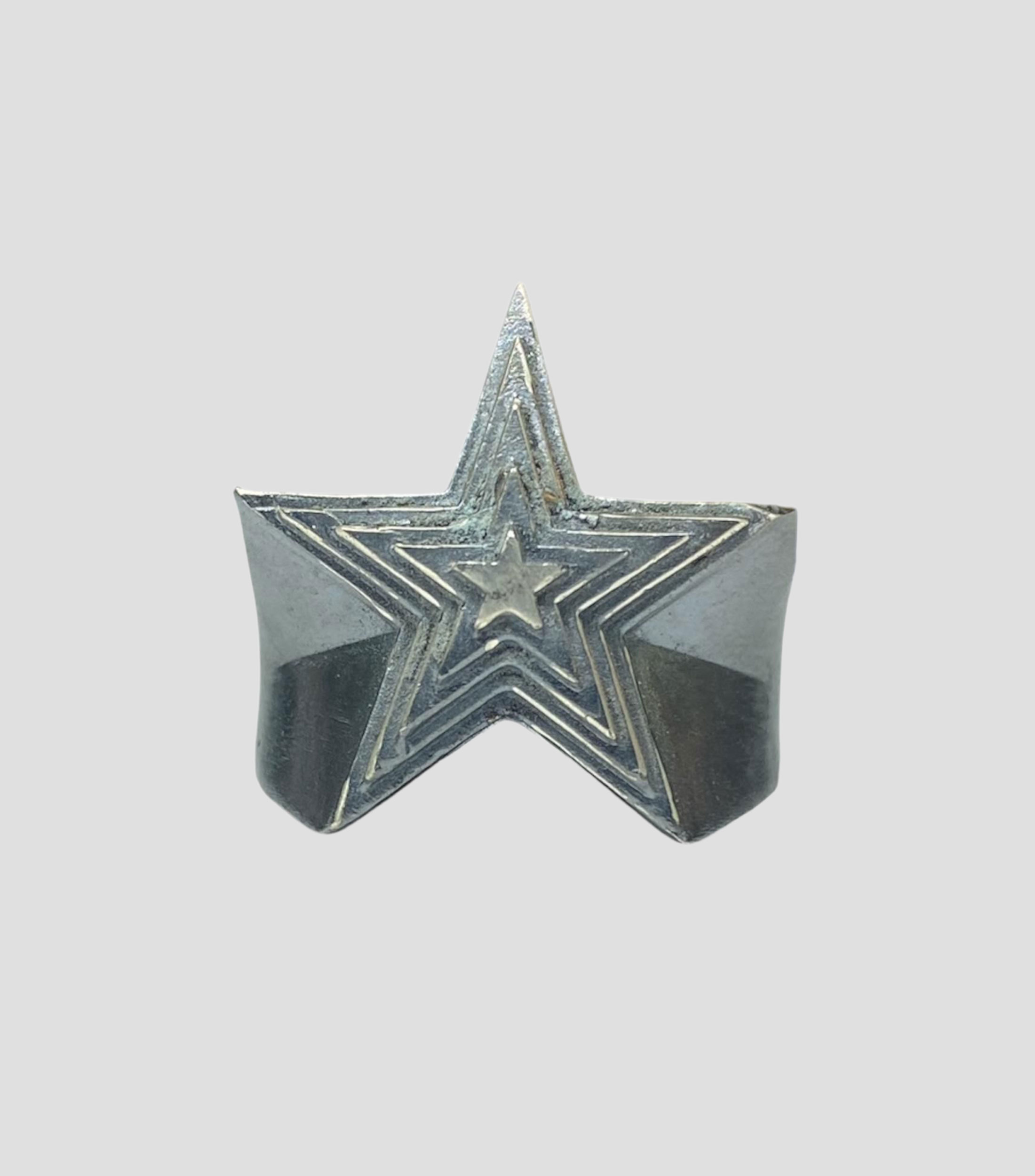 Anillo en plata .925 estrella 3D Unisex