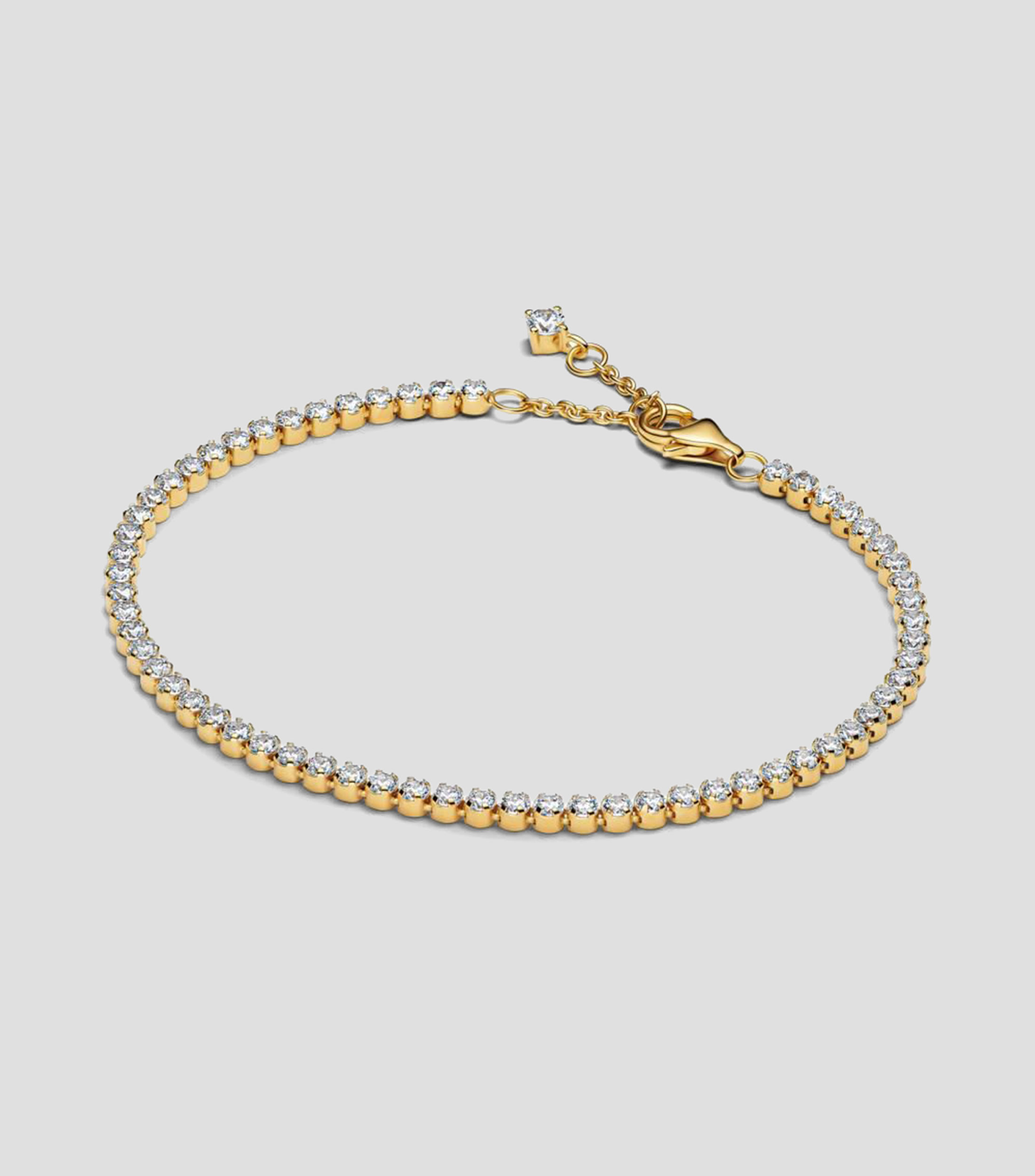 Brazalete en plata con zirconias Mujer