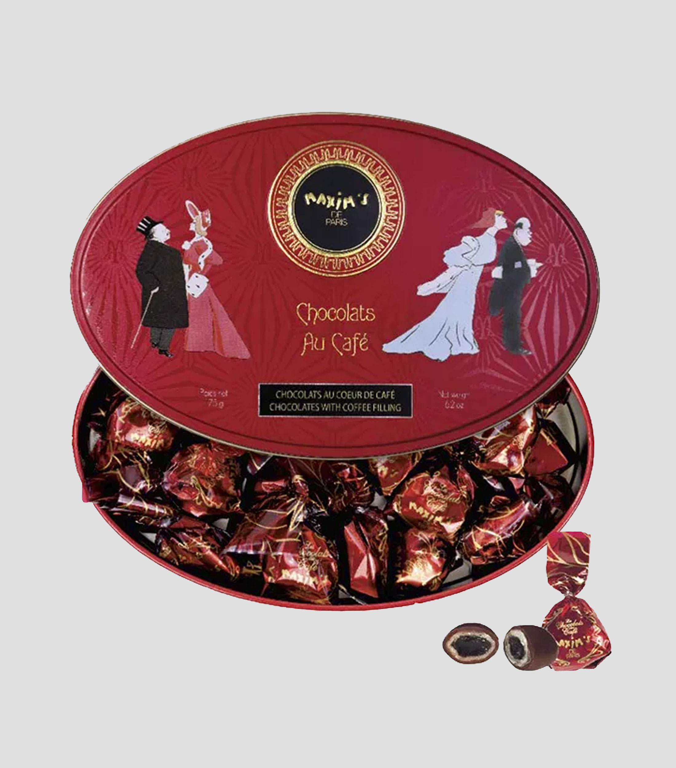 Set de chocolates negros con centro de café, 175 gr