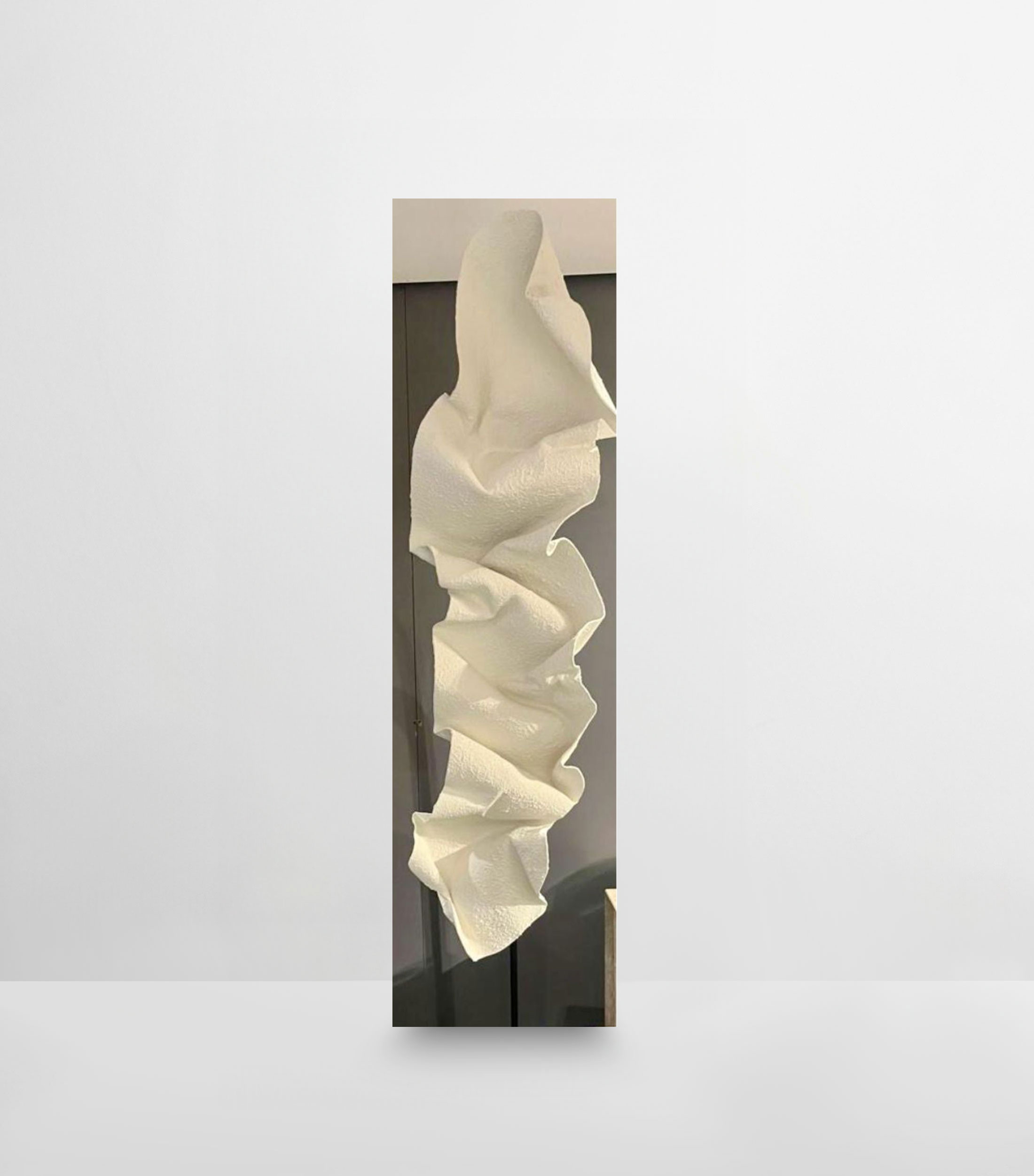 Escultura contemporánea "Juss Olas Blancas #2" en polímero