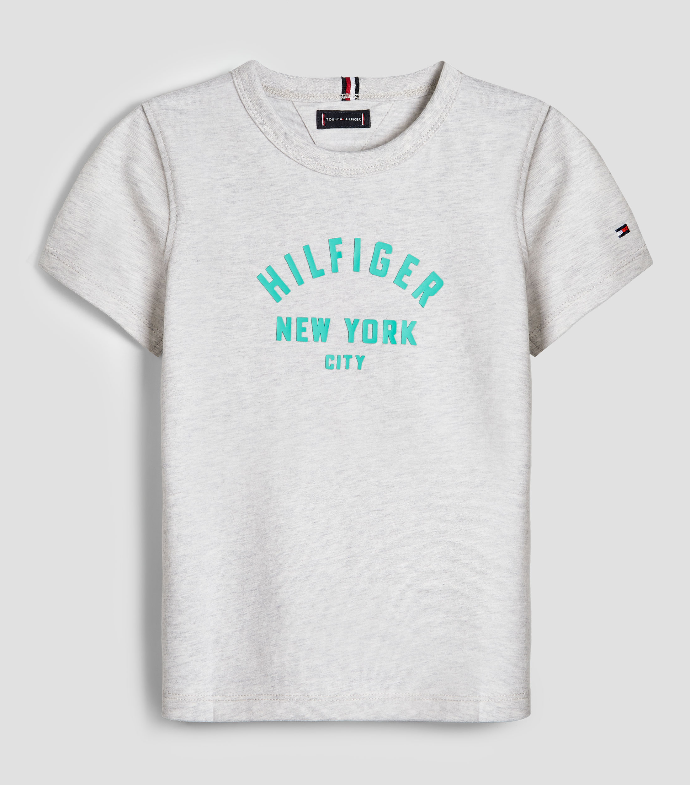 Playera de manga corta jaspeada Niño