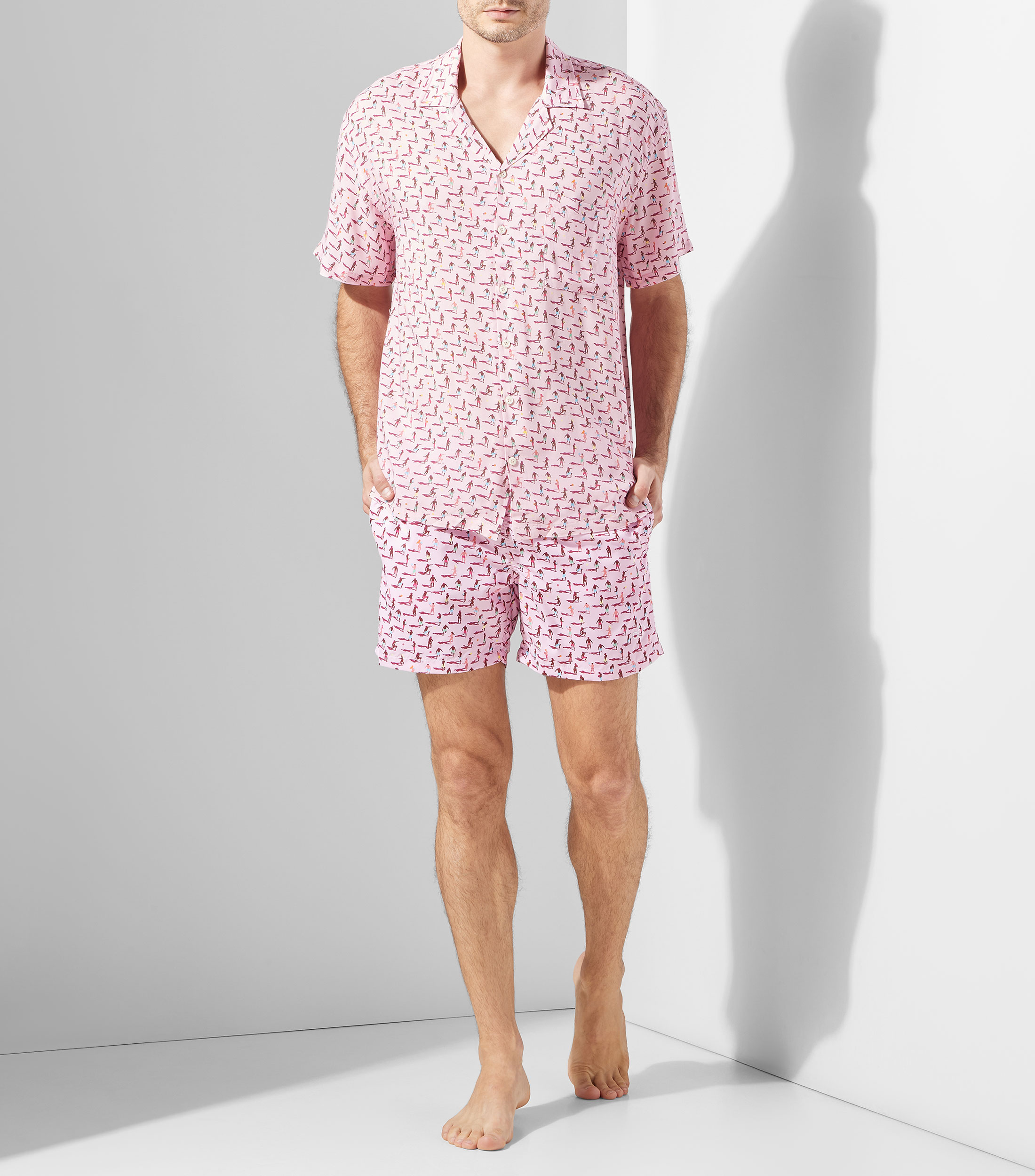 Camisa fantasía manga corta de playa Hombre