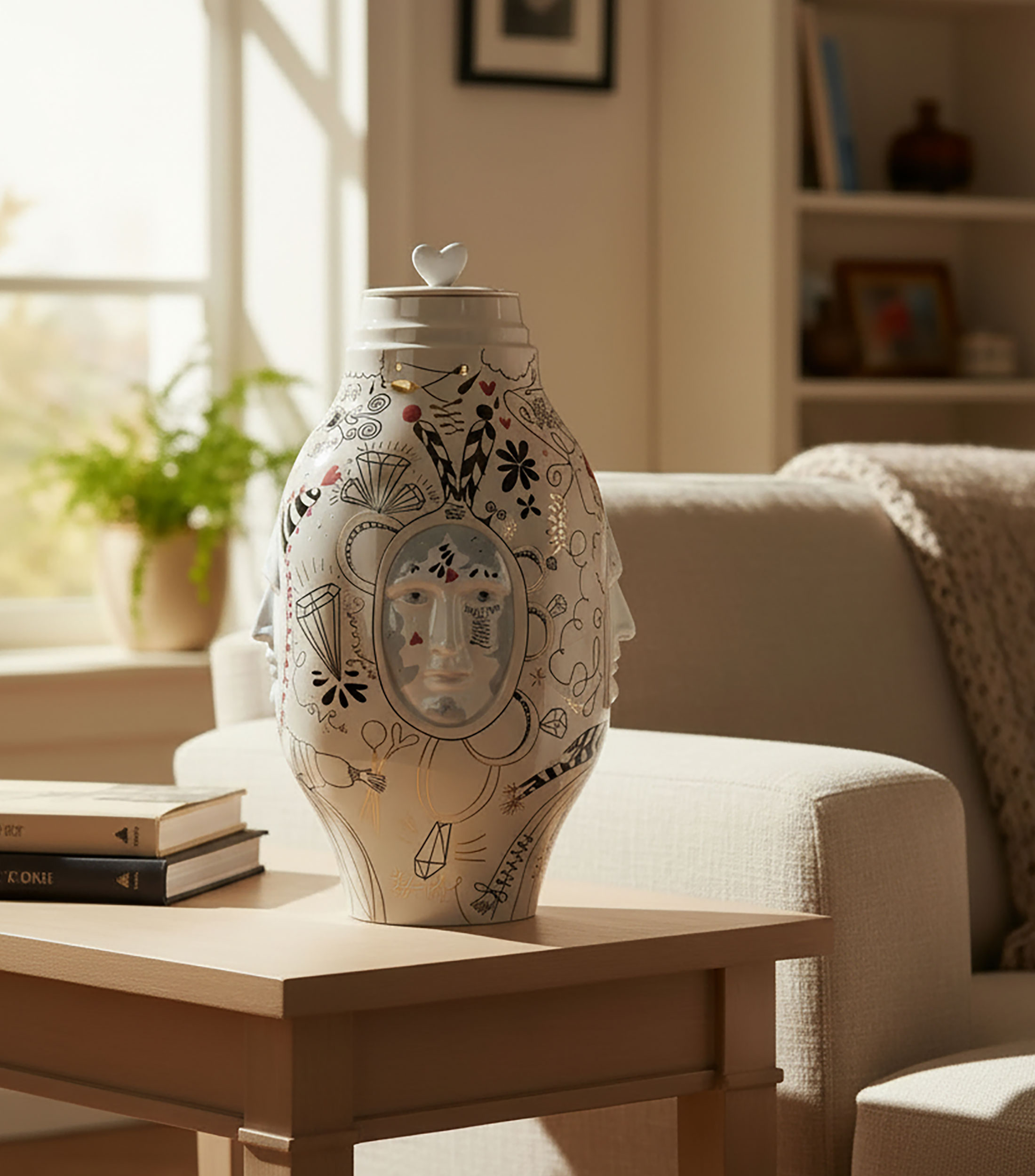 Jarrón decorativo Conversation Vase en porcelana