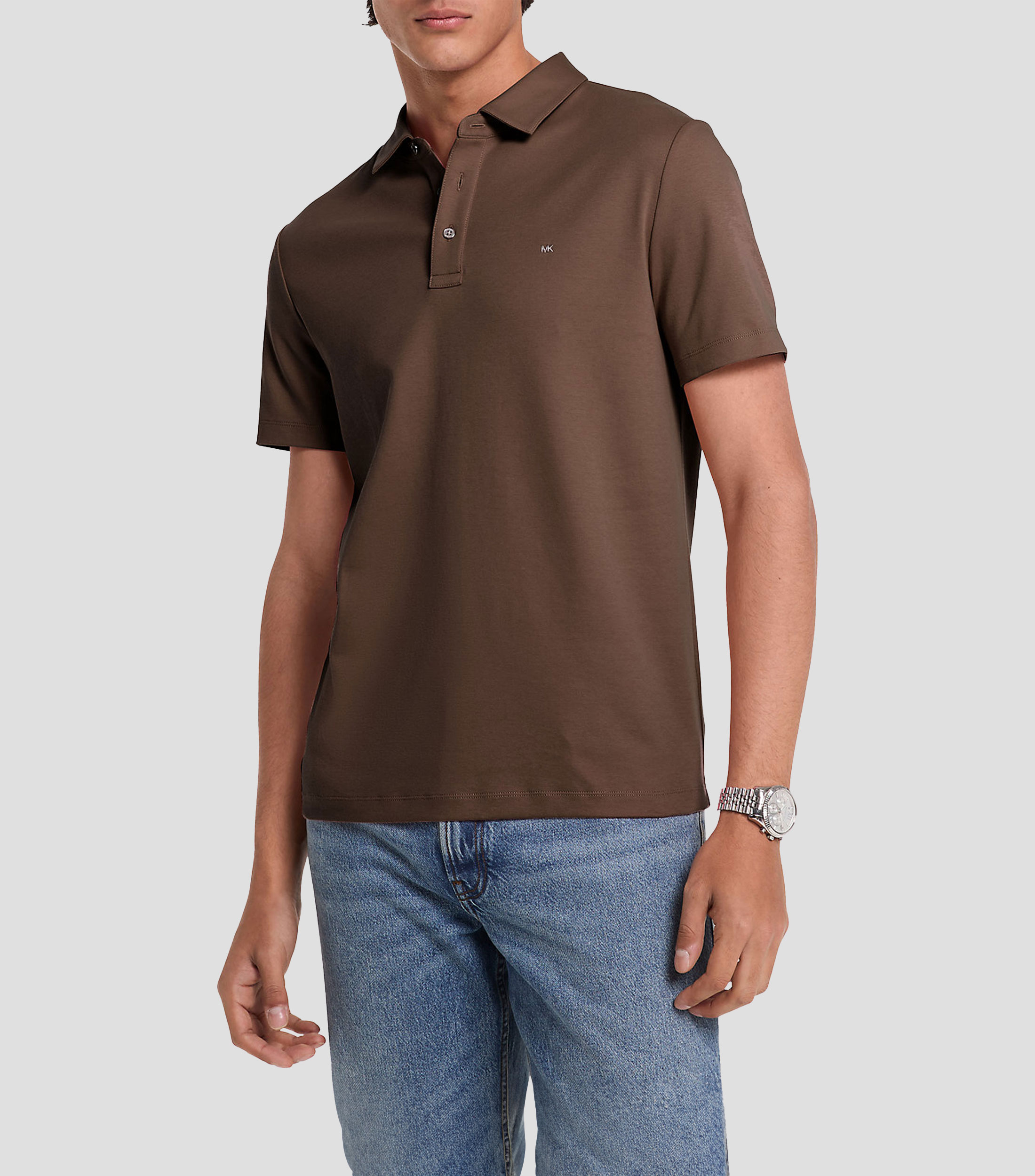 Playera tipo polo manga corta lisa Hombre