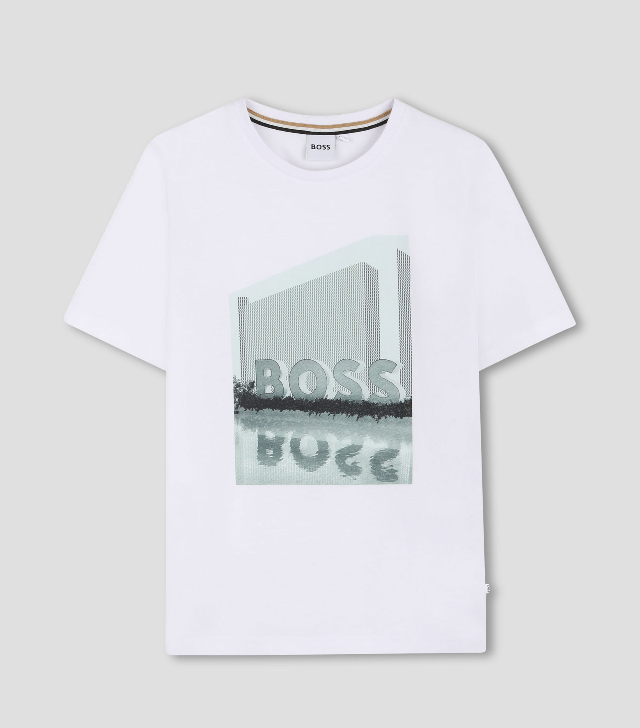 Playera de cuello redondo estampada con manga corta Niño