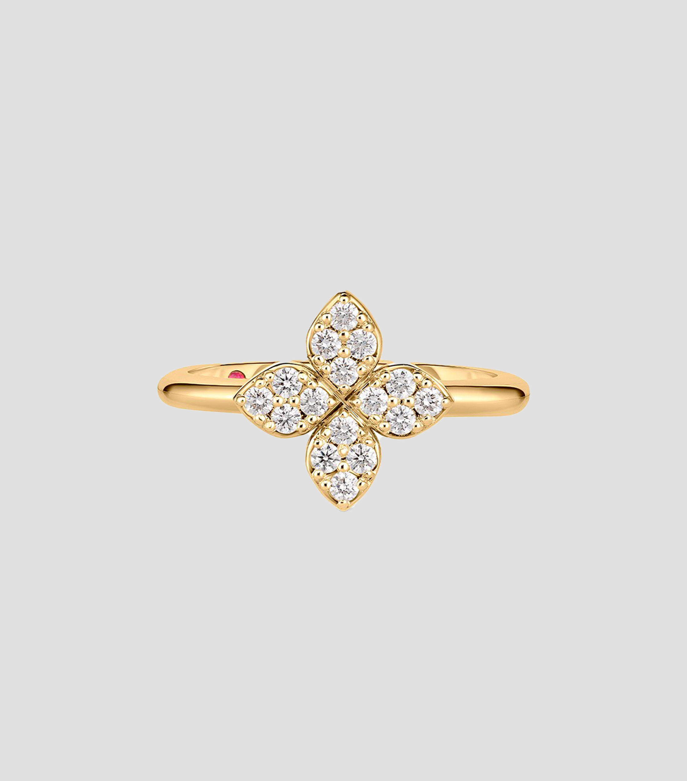 Anillo en oro amarillo de 18 Kilates con diamantes Love in Verona Mujer