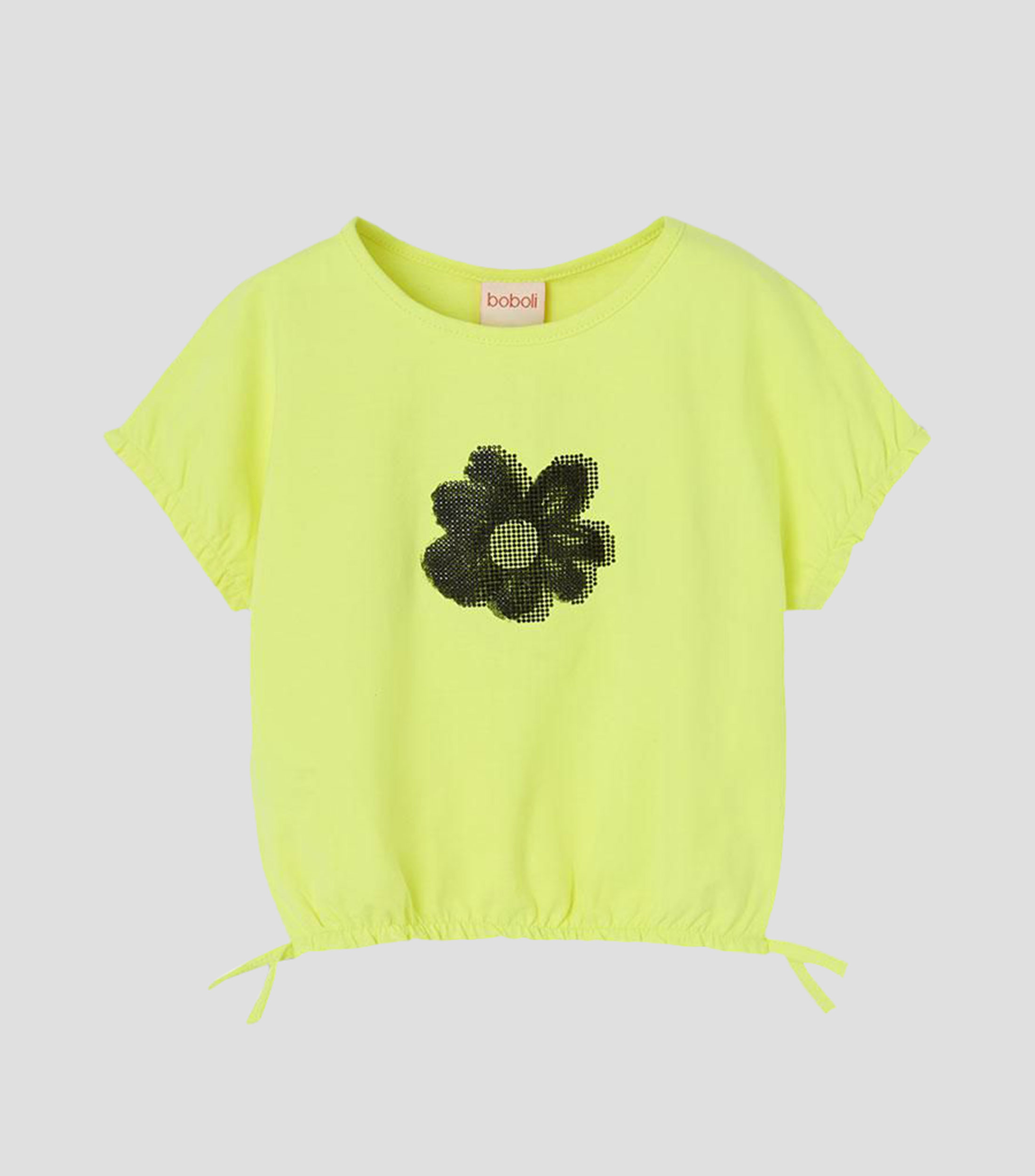 Playera cuello redondo manga corta estampada Niña
