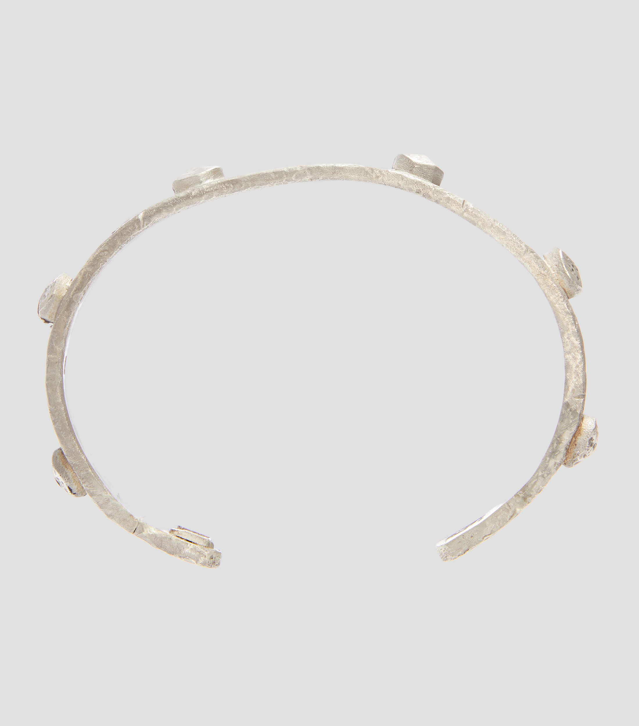 Brazalete abierto en plata Hombre
