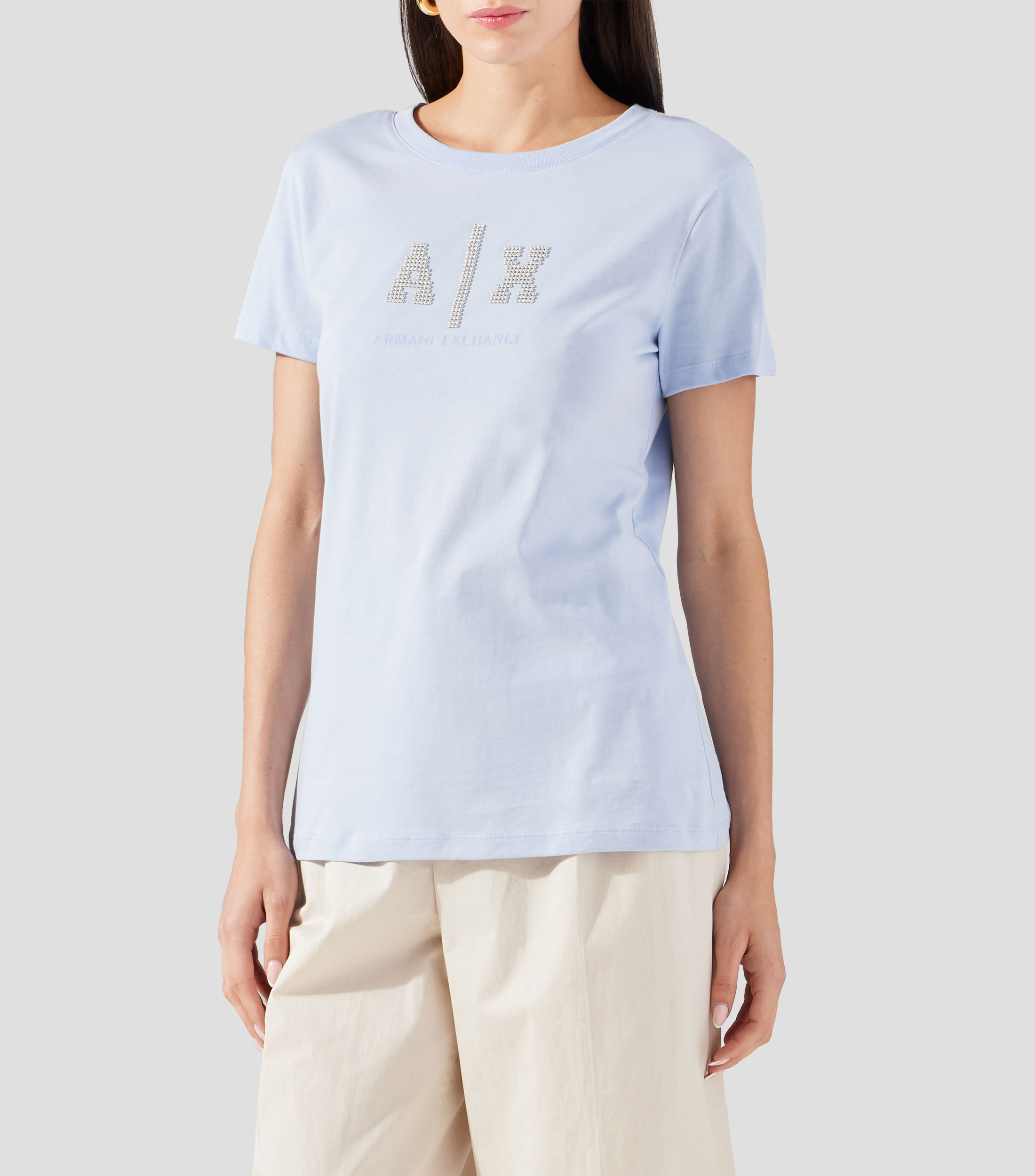 Playera cuello redondo manga corta logo fantasía Mujer