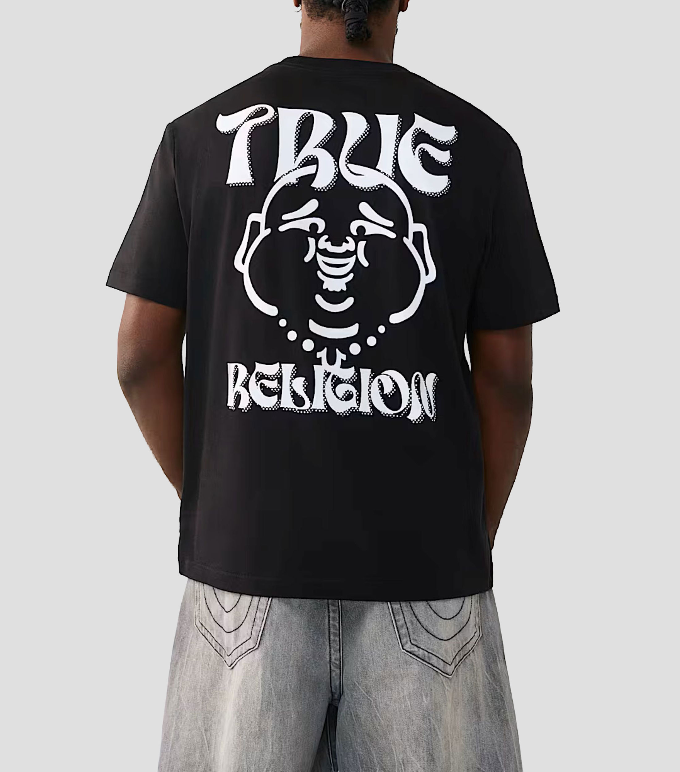 Playera cuello redondo manga corta estampada Hombre