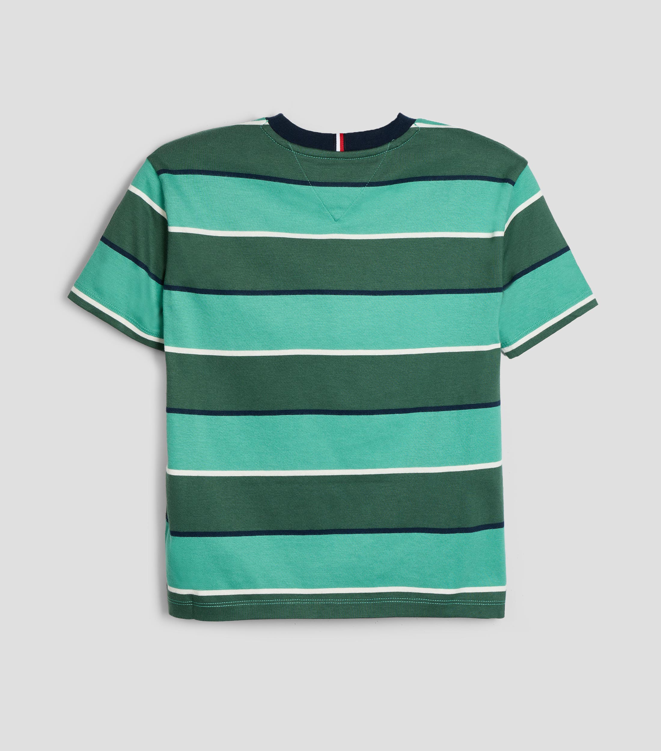 Playera cuello redondo manga corta de rayas Niño