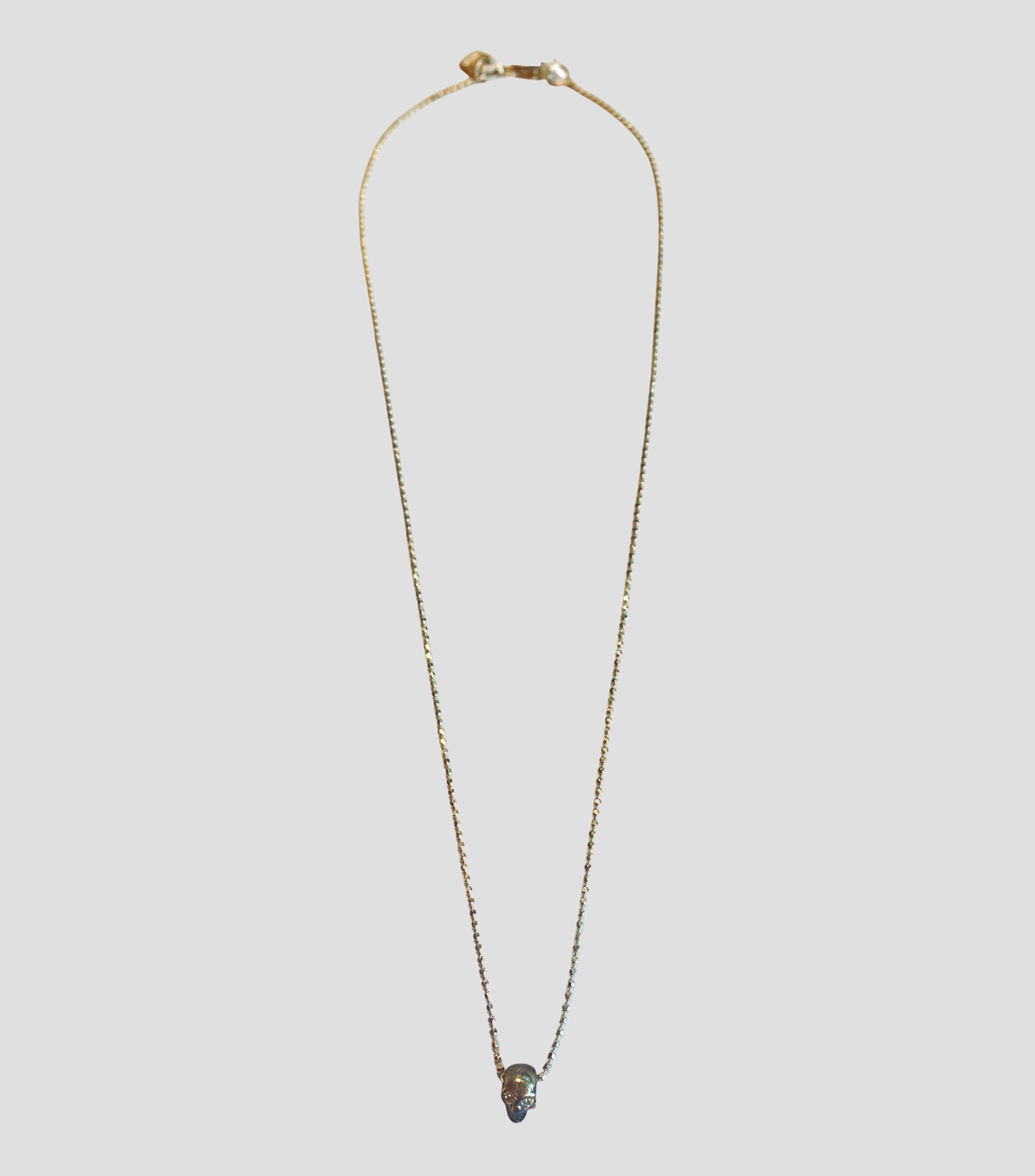 Collar Mini Skull en plata .925 Hombre