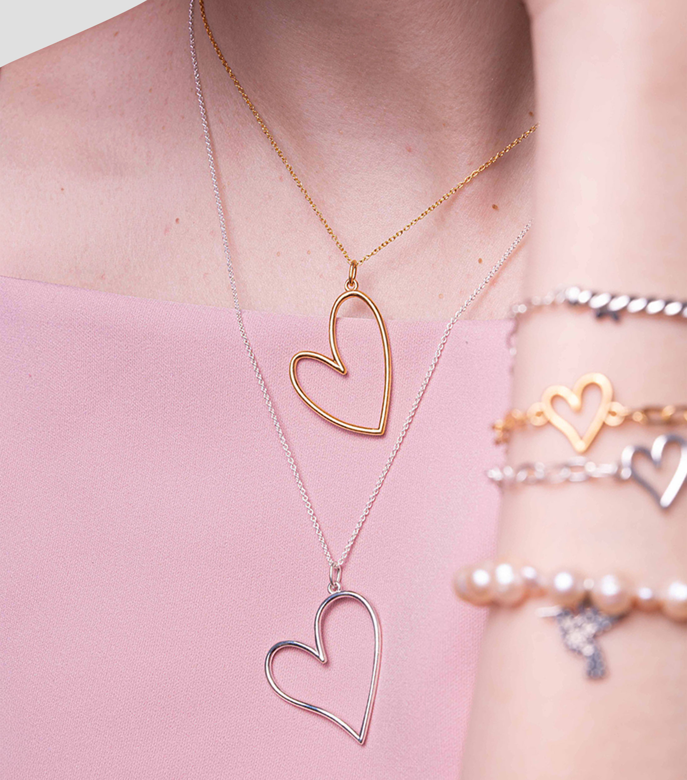 Dije con cadena en plata .925 Latidos Mujer