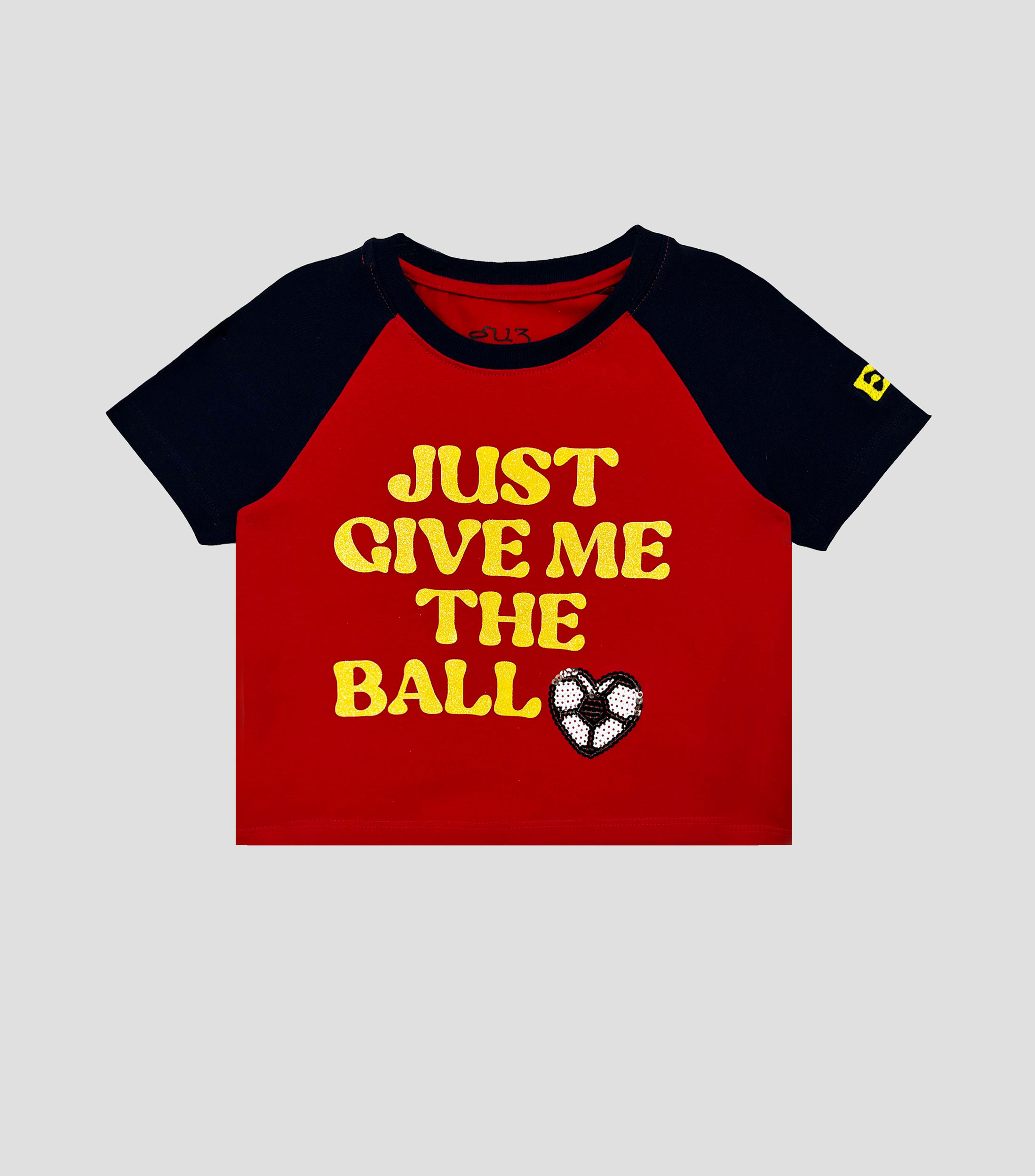 Playera cuello redondo manga corta estampada Niña