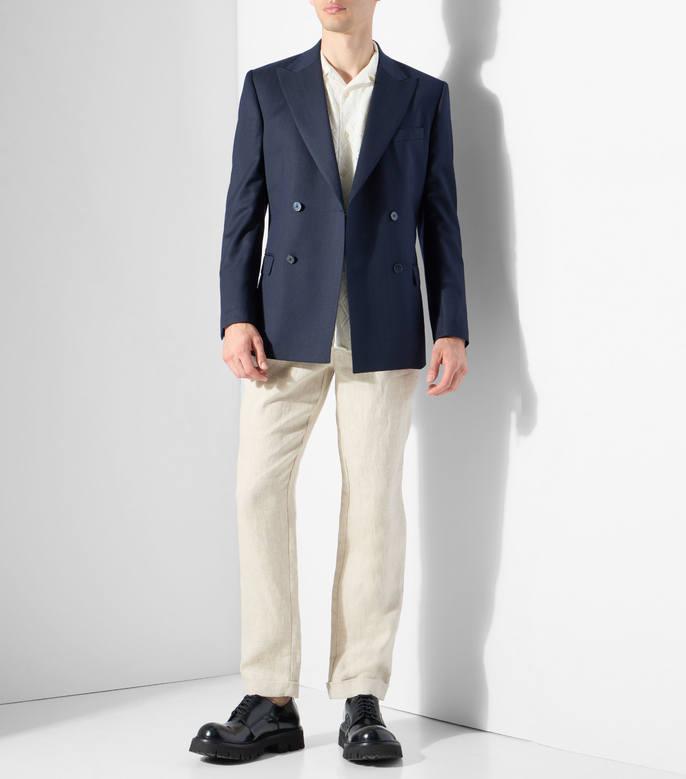 Camisa lisa con manga corta Hombre