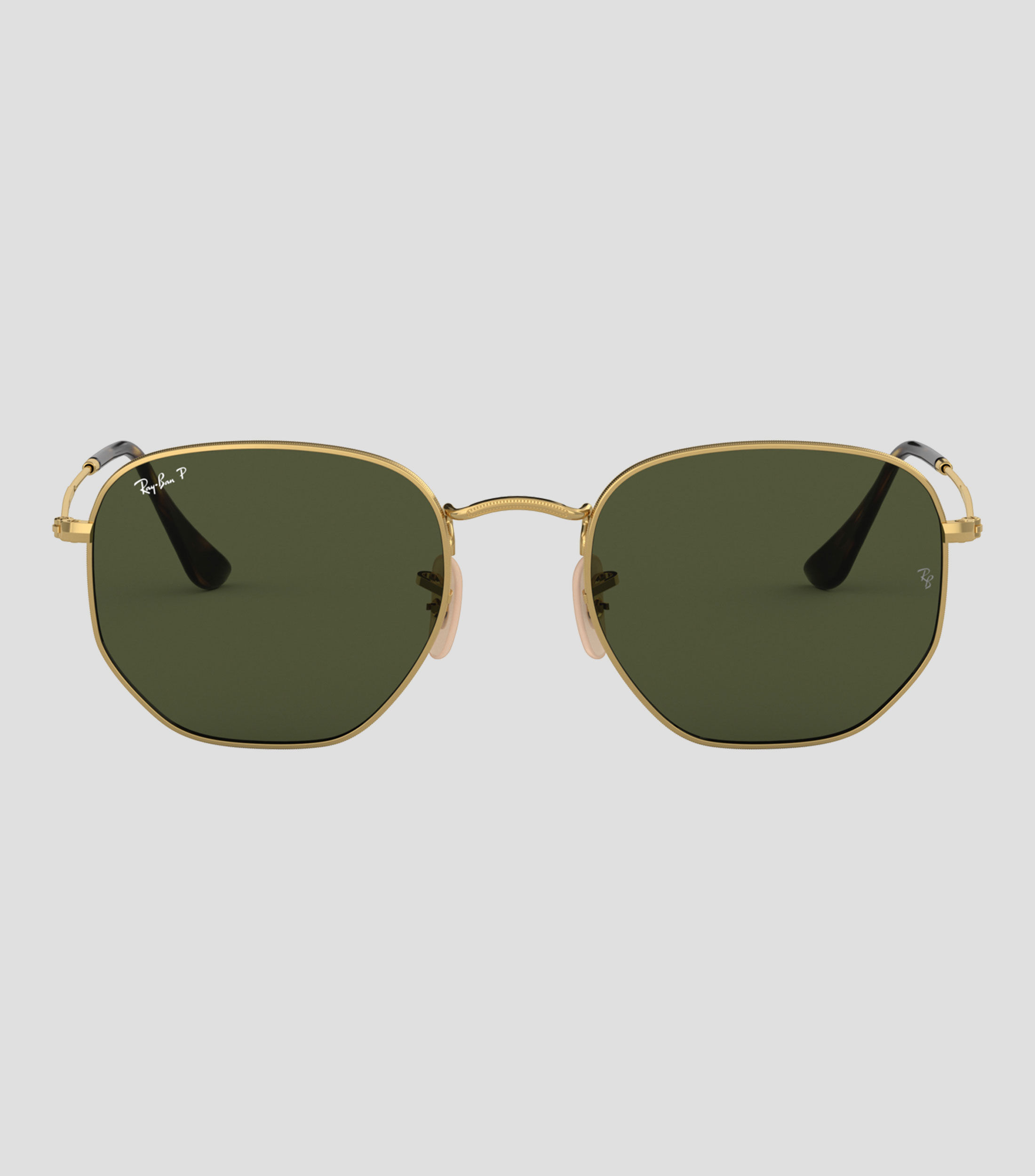 Lentes de sol hexagonales dorados Unisex