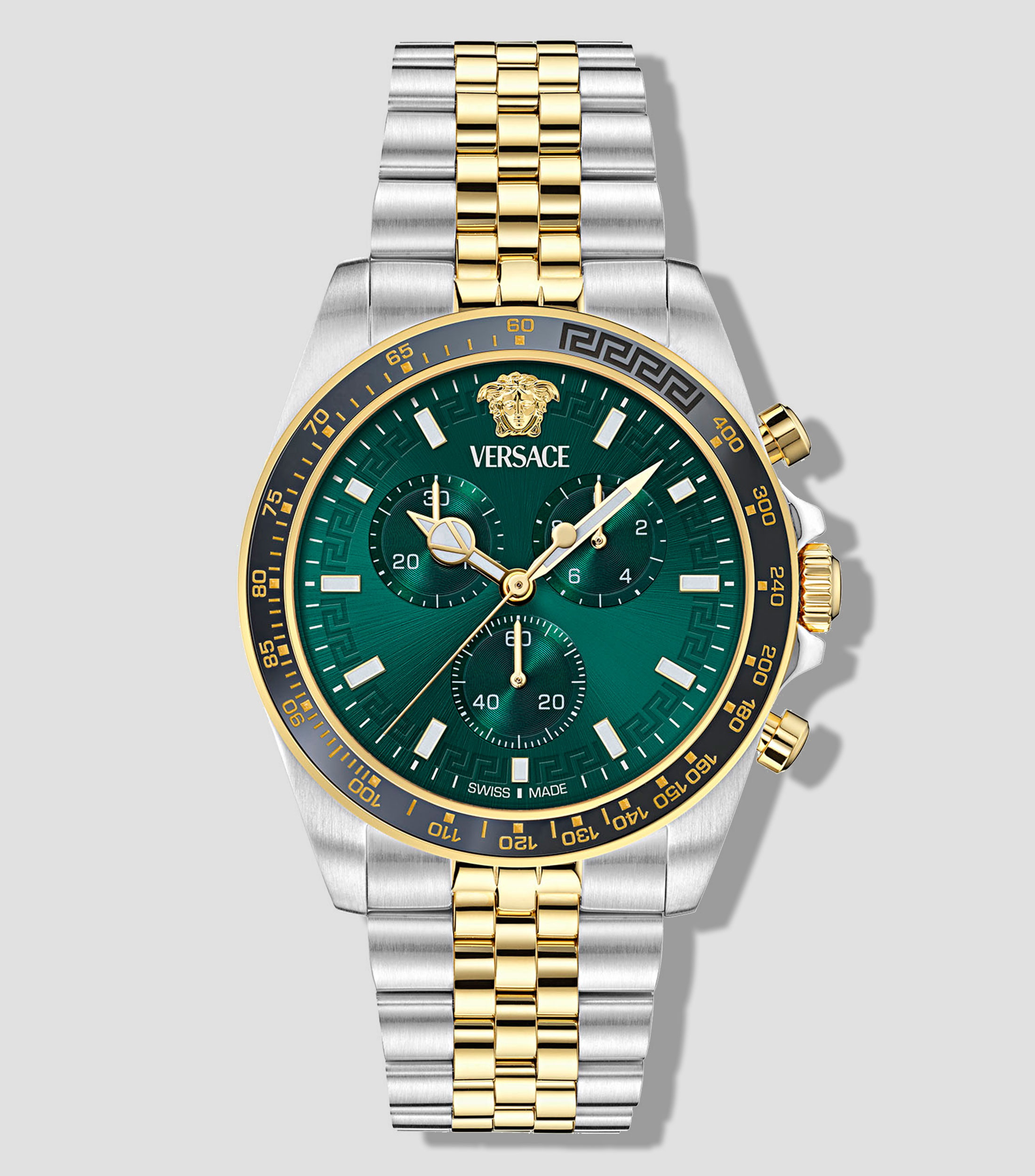 Reloj para Hombre Greca Chrono Casual, Plateado, Dorado