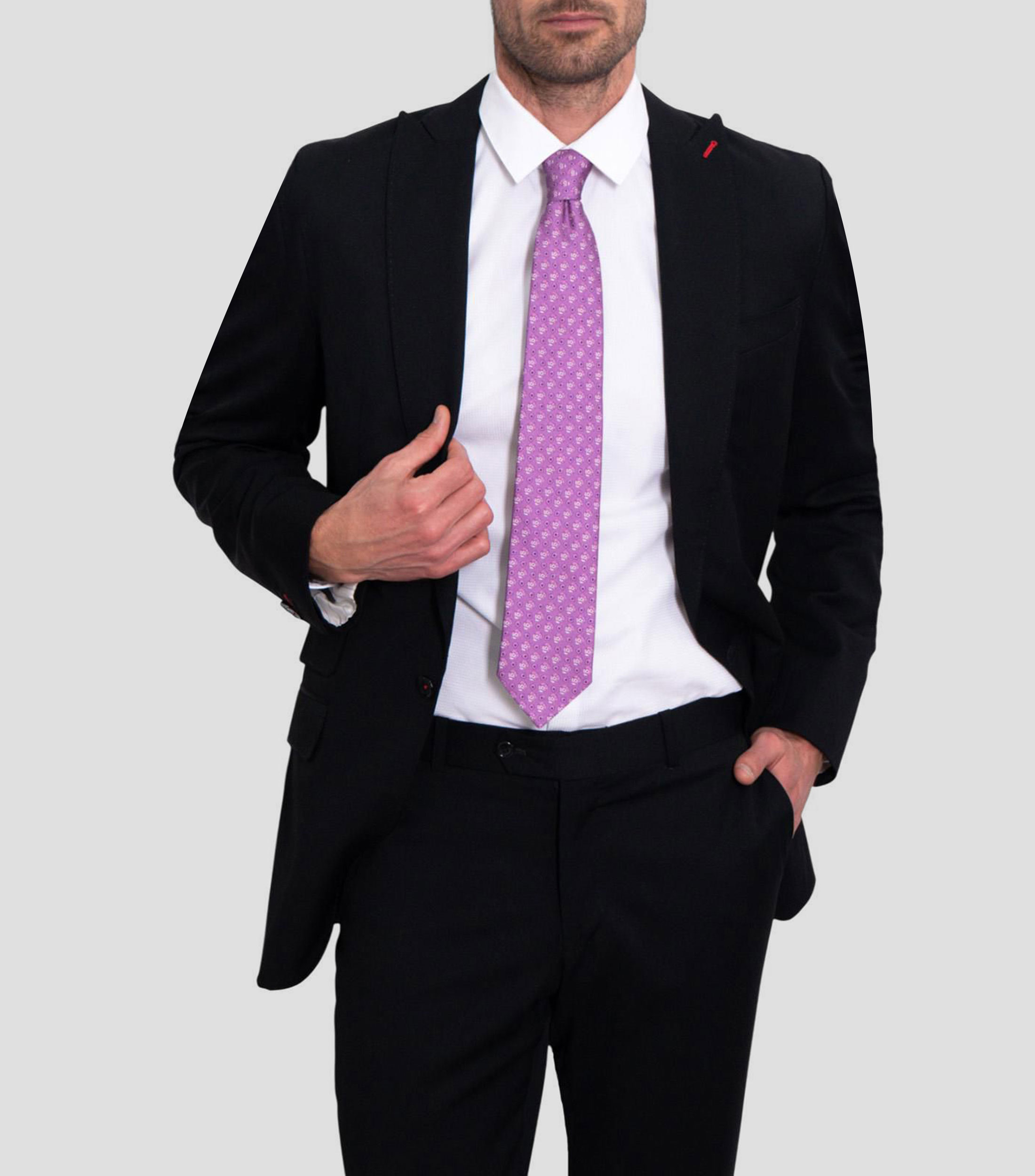 Corbata ancha en seda con estampado Calaverita