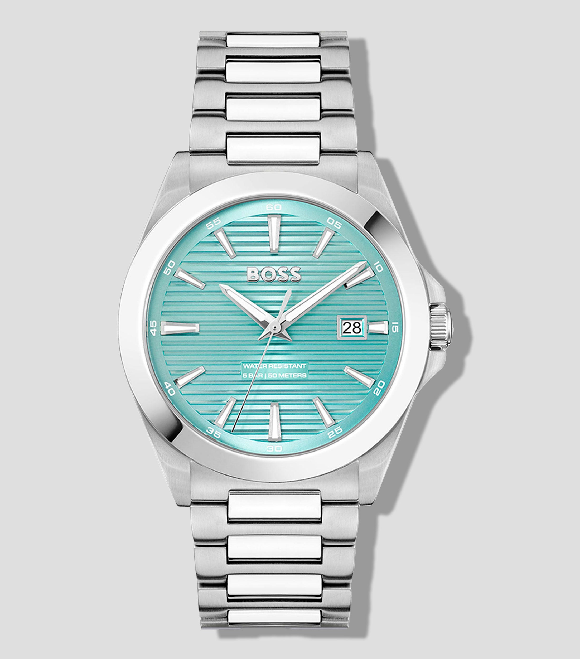 Reloj para Hombre Strike casual plateado, turquesa
