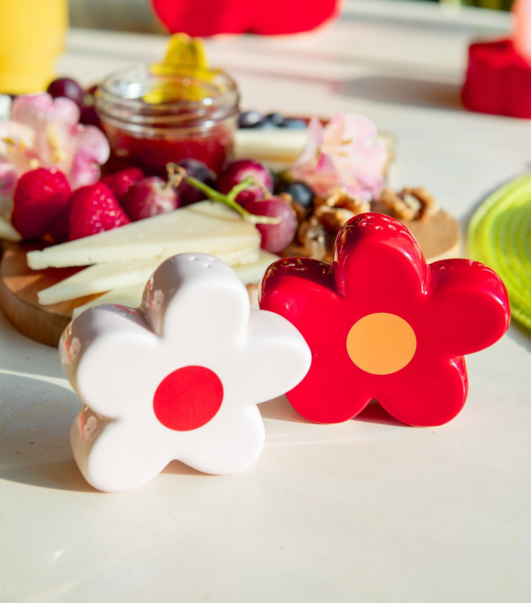 Set salero y pimentero Daisy Collection multicolor