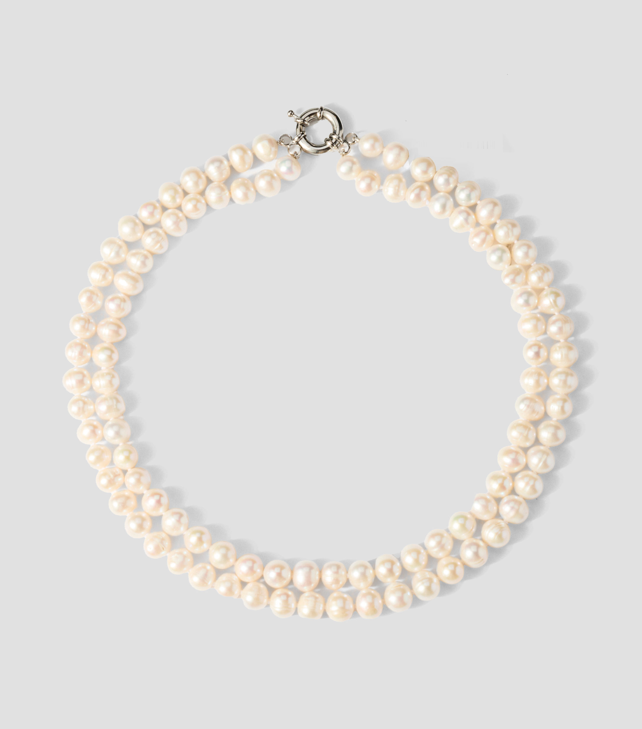 Collar con perla blanca Mujer