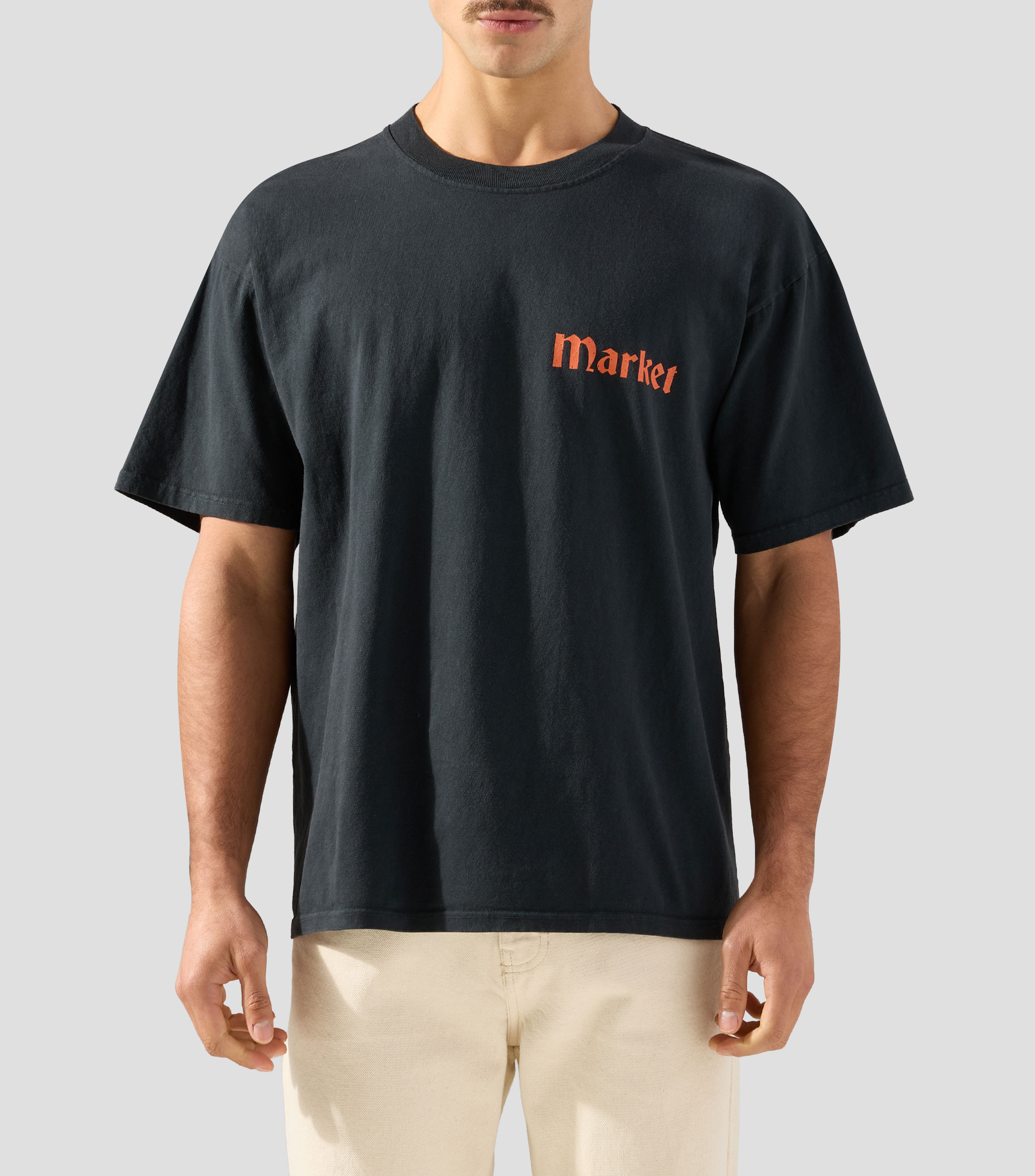 Playera cuello redondo manga corta con estampado Hombre
