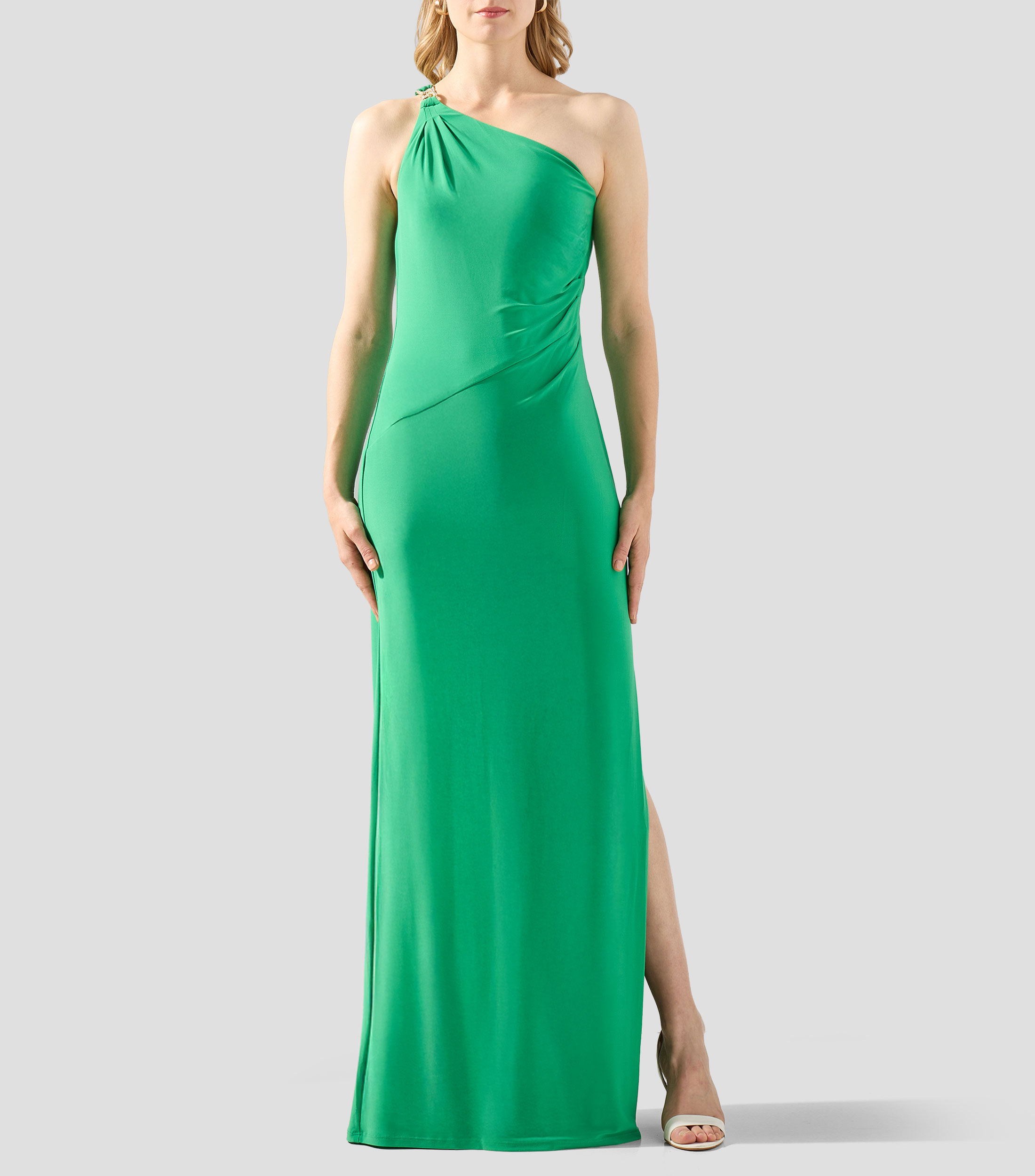 Vestido de fiesta largo liso Mujer