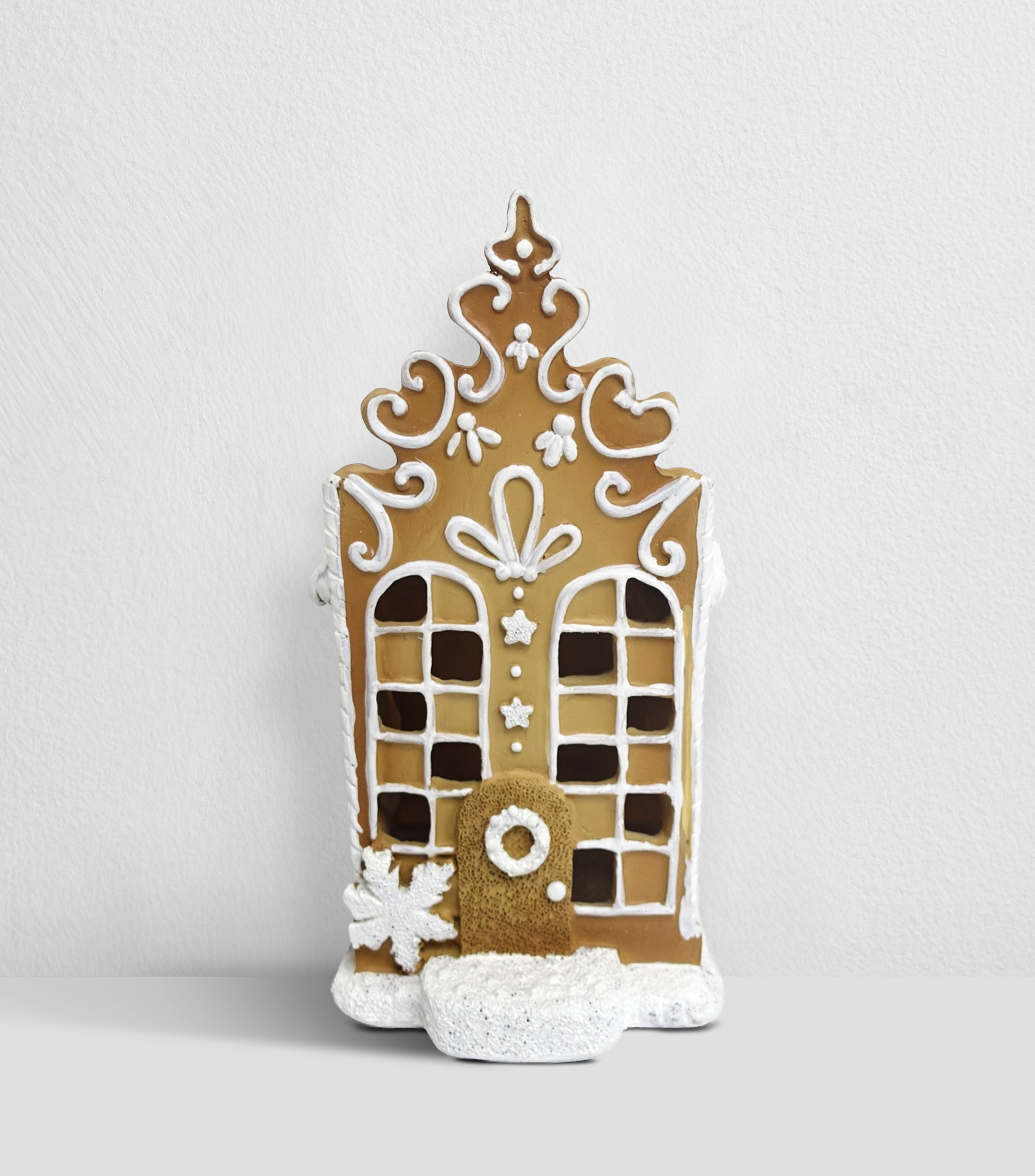 Figura decorativa Navideña Casa de jengibre Pottery Ginger con luz