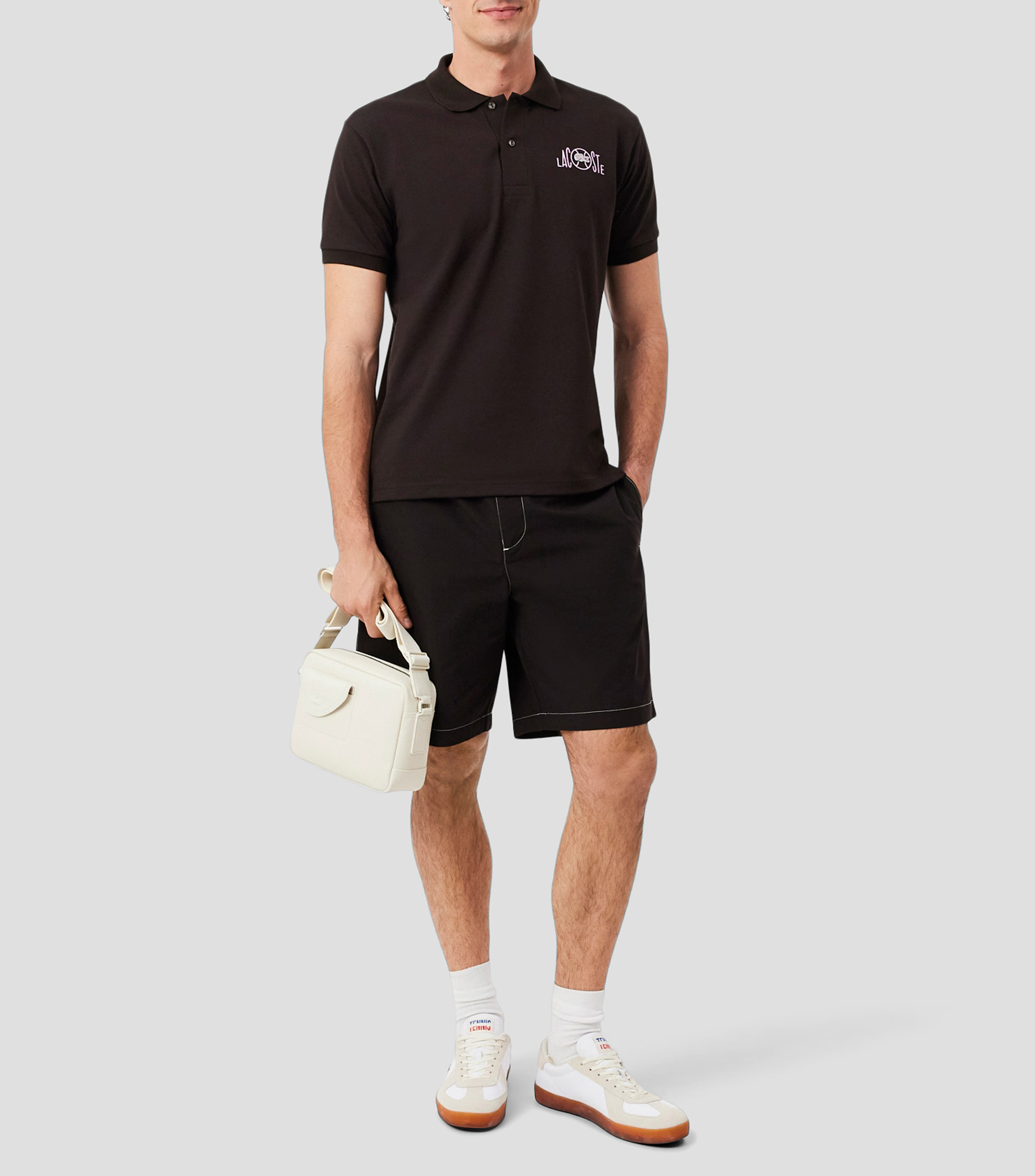 Playera tipo polo manga corta lisa Hombre