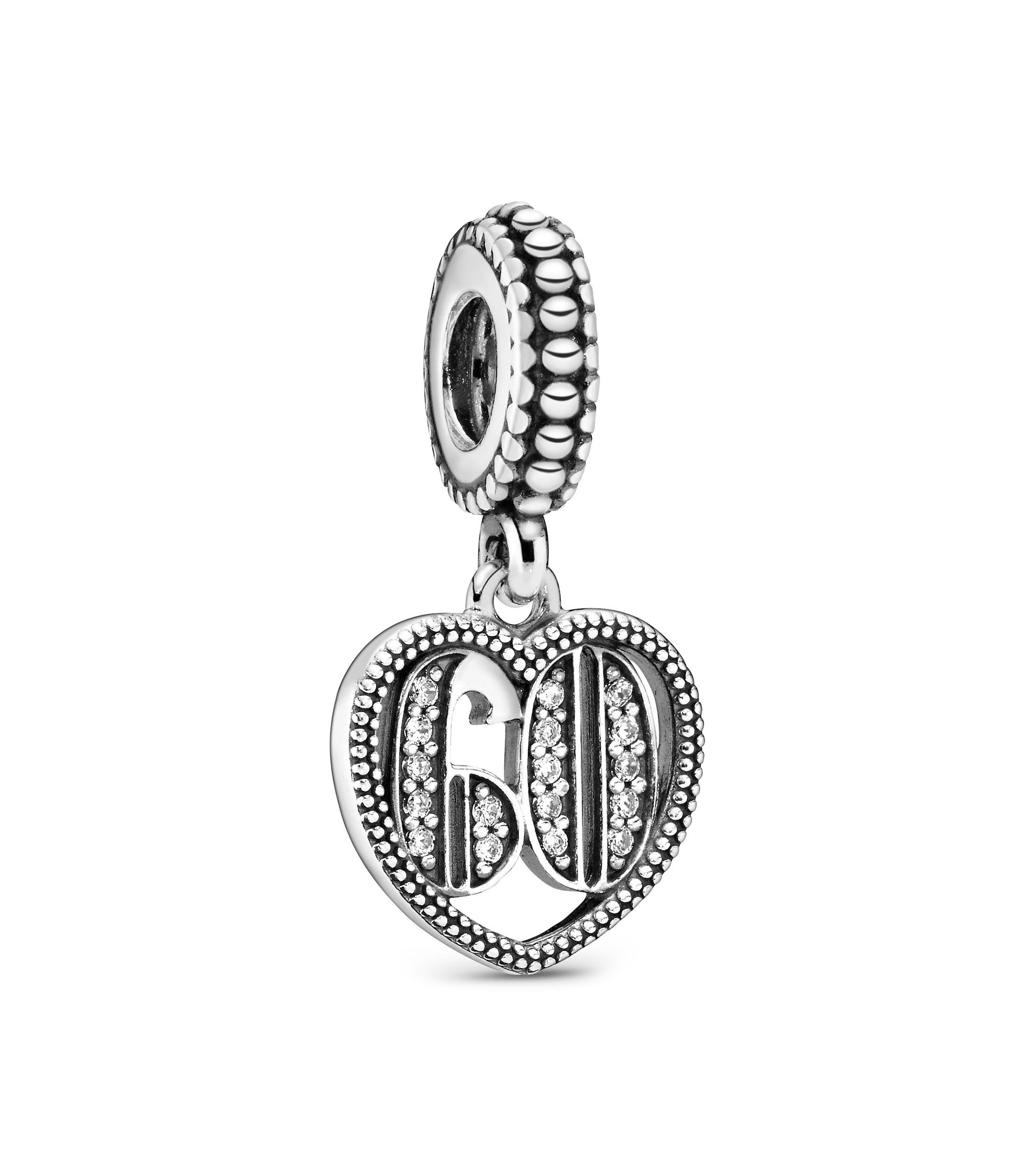 Charm en Plata .925 Celebración de 60 años con zirconia cúbica Mujer