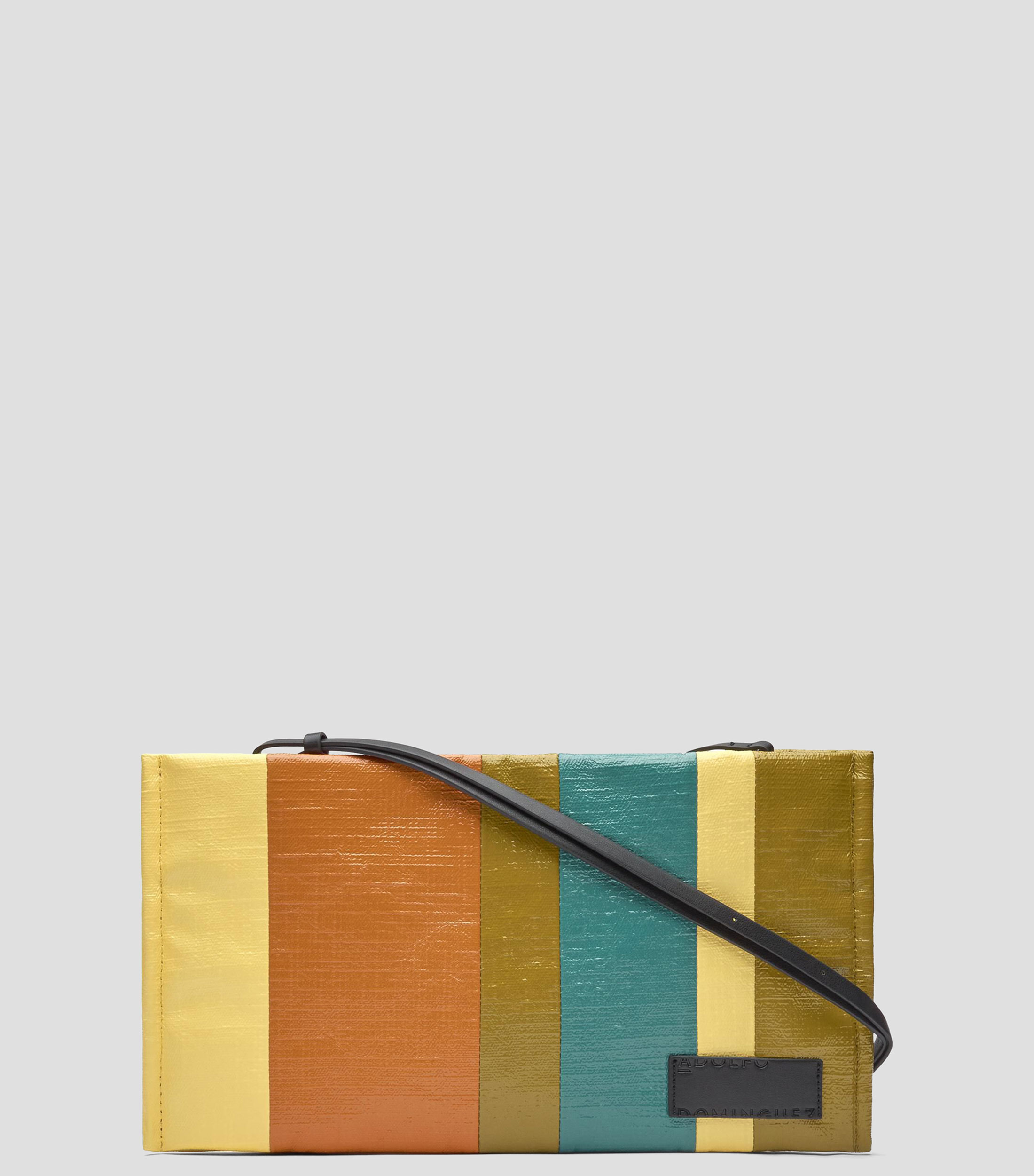 Bolsa shoulder con rayas Mujer