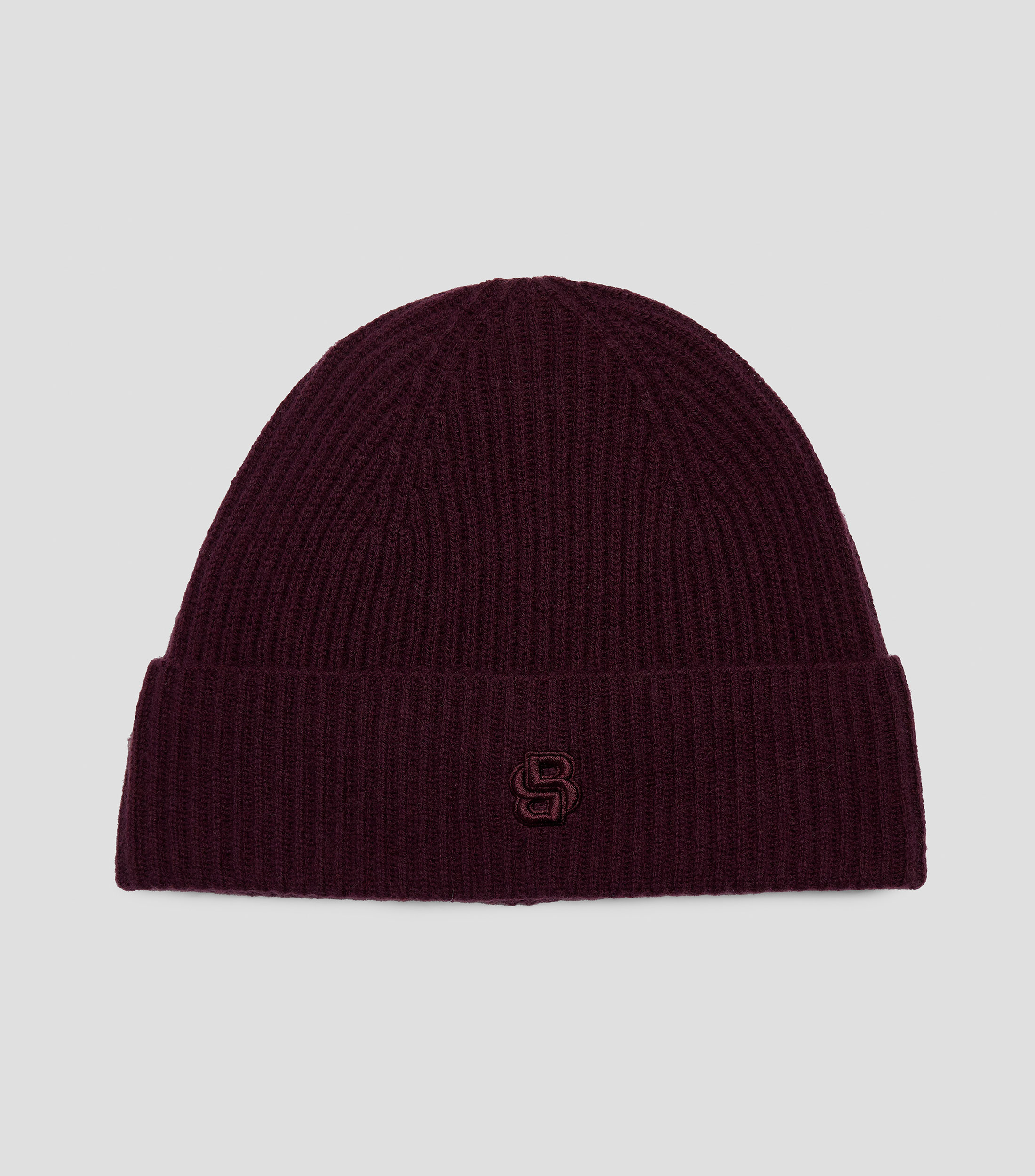 Gorro de punto de lana de cashmere con monograma DoubleB Mujer