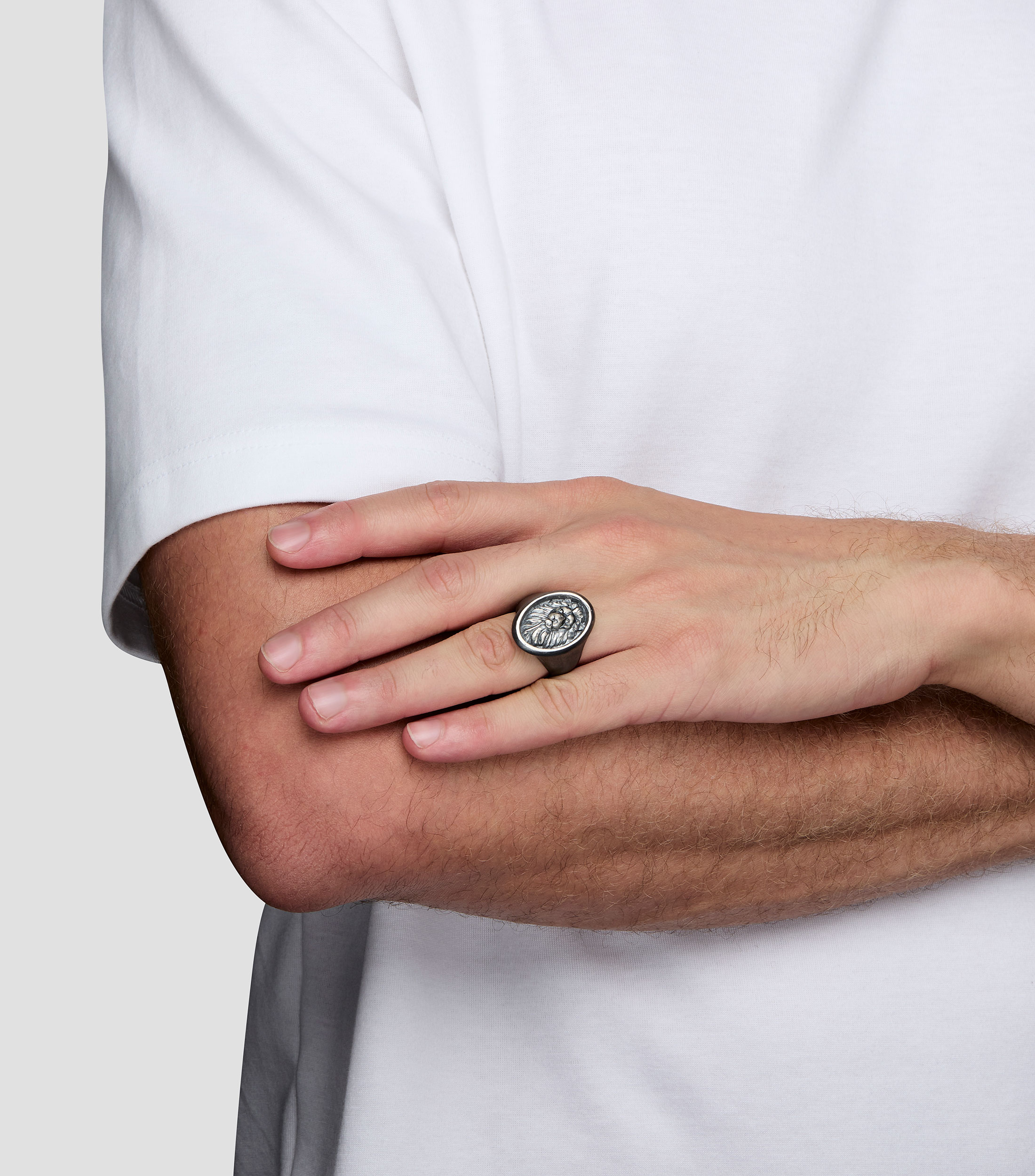 Anillo Sello de Leon Hombre