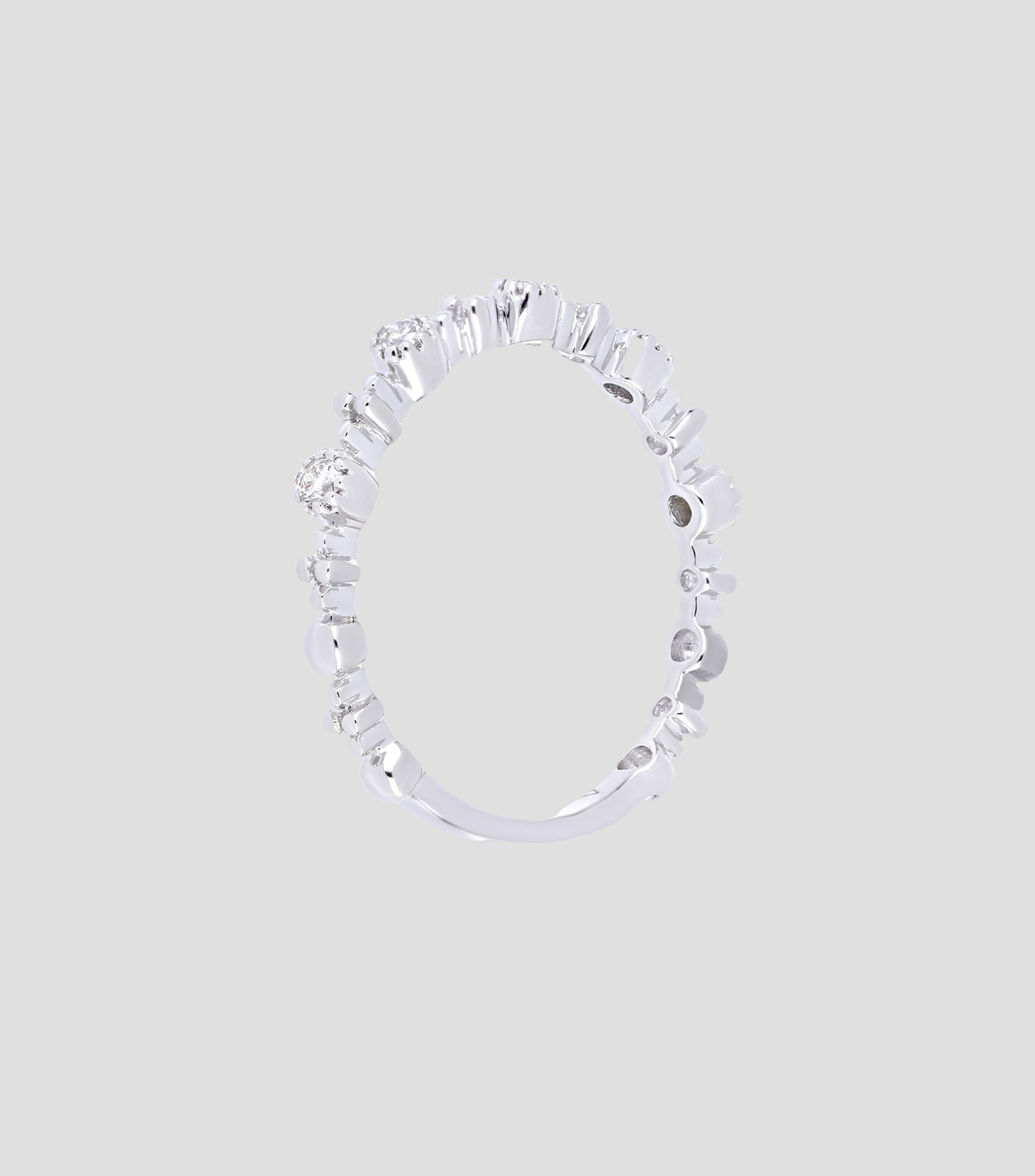 Anillo en oro con diamantes Mujer
