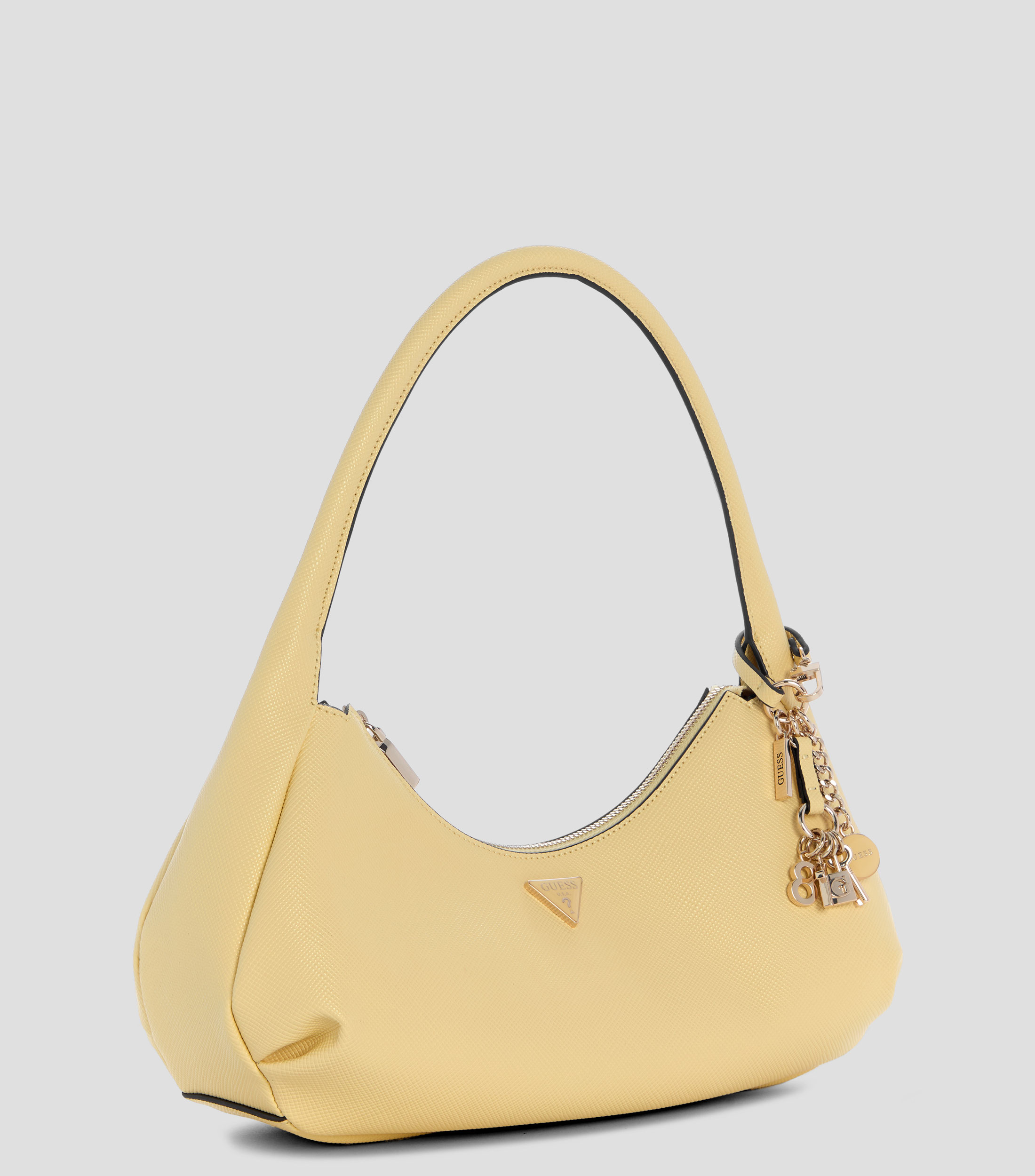 Bolsa hobo lisa con detalle texturizado Mujer