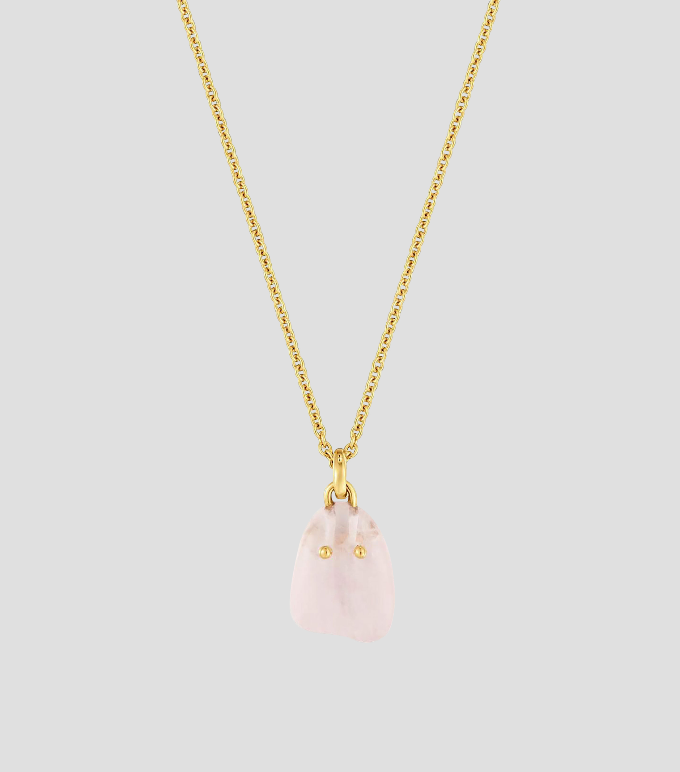 Collar en Plata con dije de fantasma de cuarzo rosa Boo Mujer