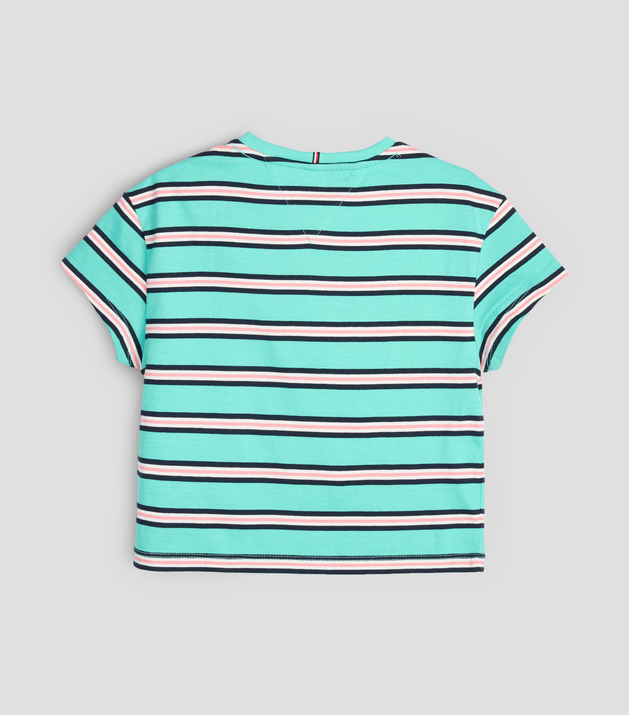 Playera cuello redondo manga corta rayas Niña