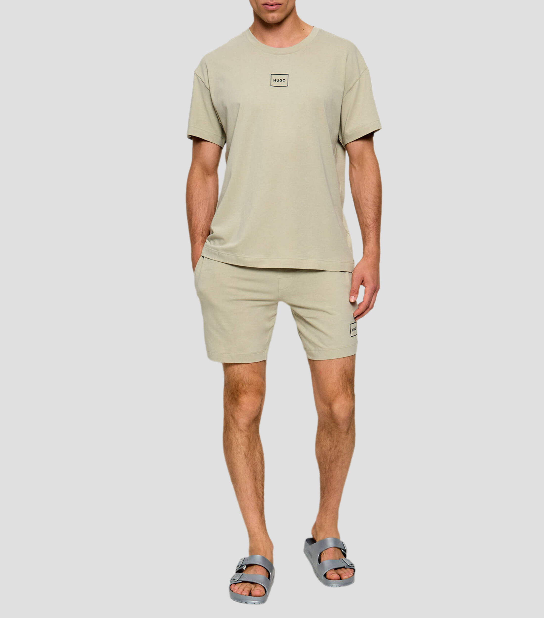 Playera cuello redondo manga corta lisa Hombre