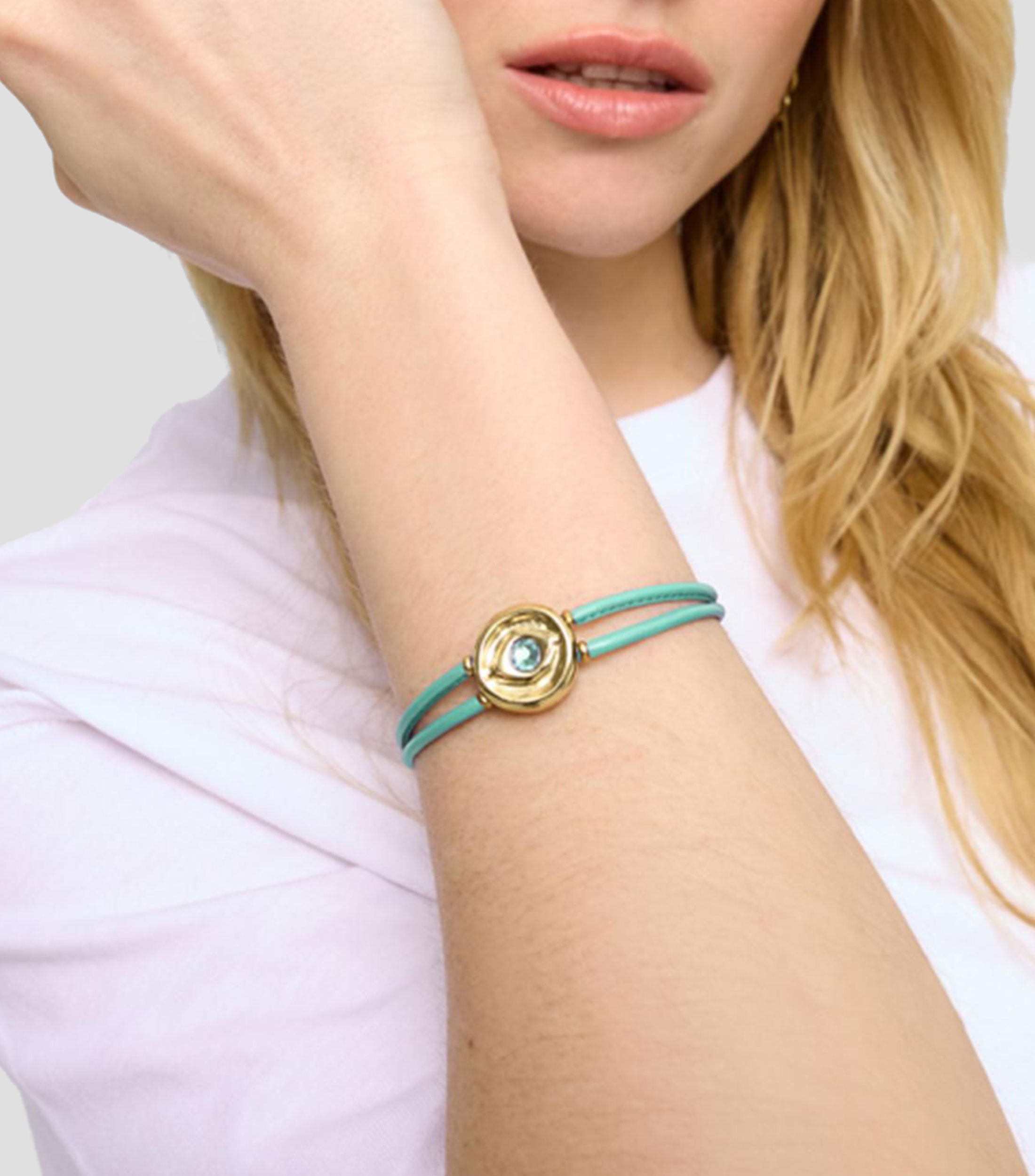 Pulsera turquesa con ojo Mujer