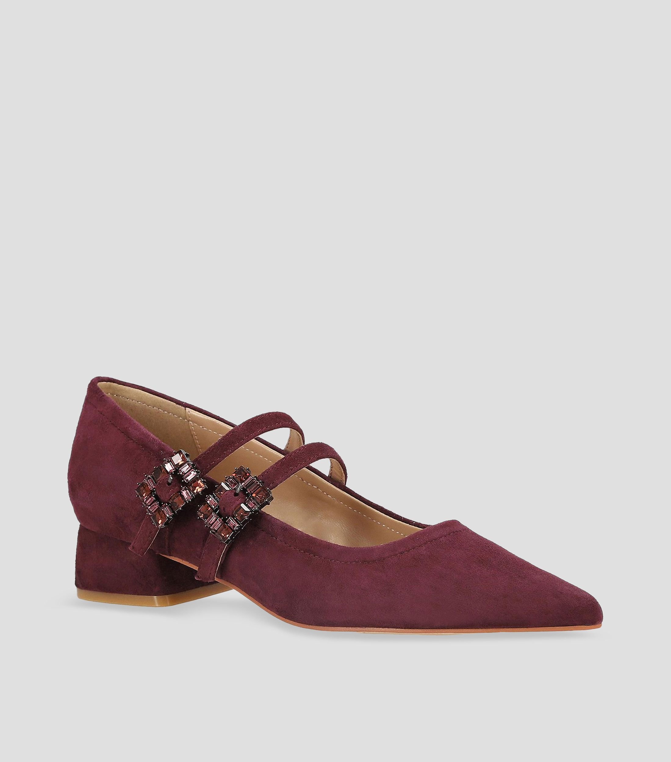 Zapatillas Mary Jane con tacón bajo cuadrado Mujer