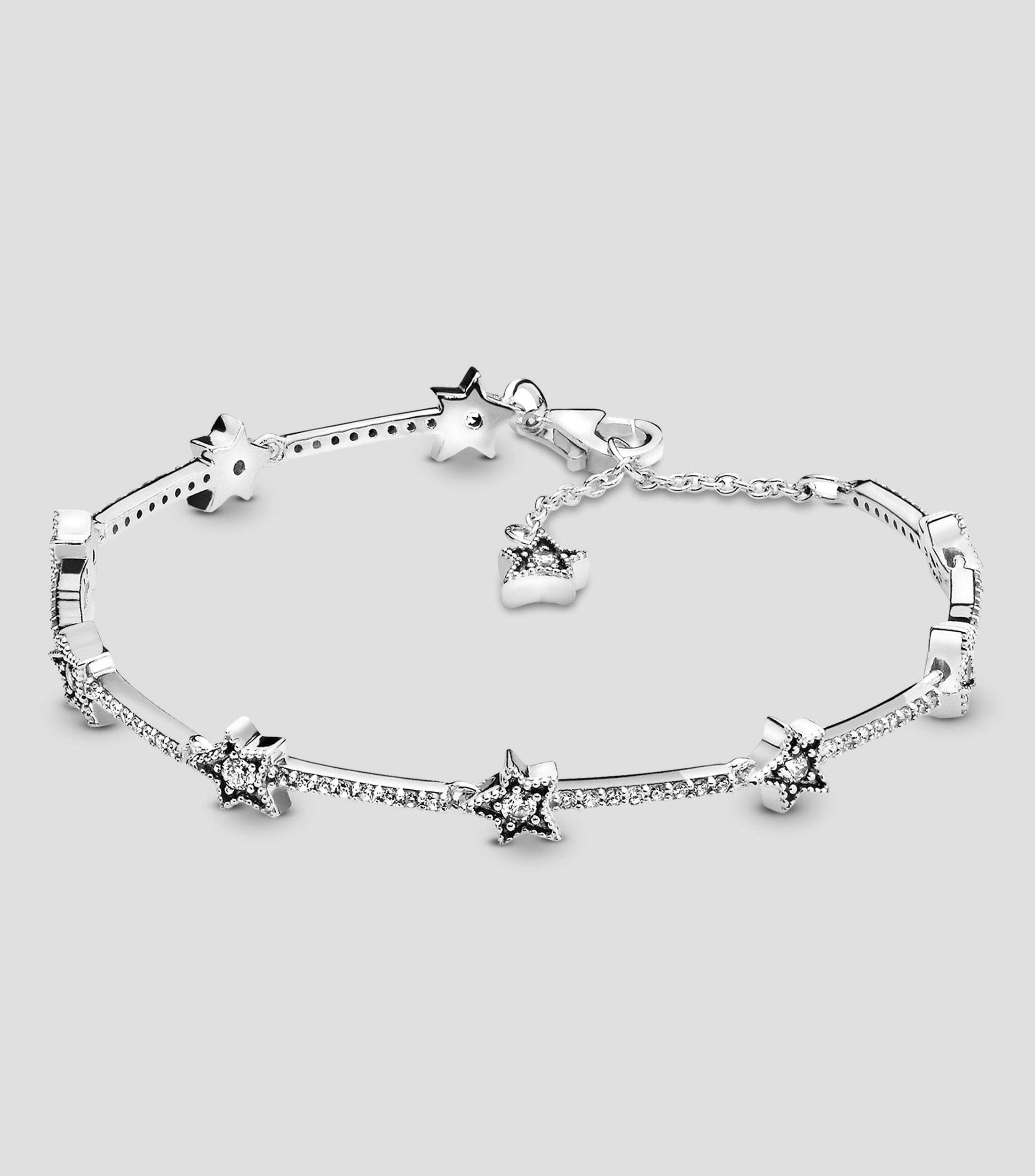 Brazalete en plata .925 Celestial Stars con zirconia cúbica Mujer Talla 20 cm