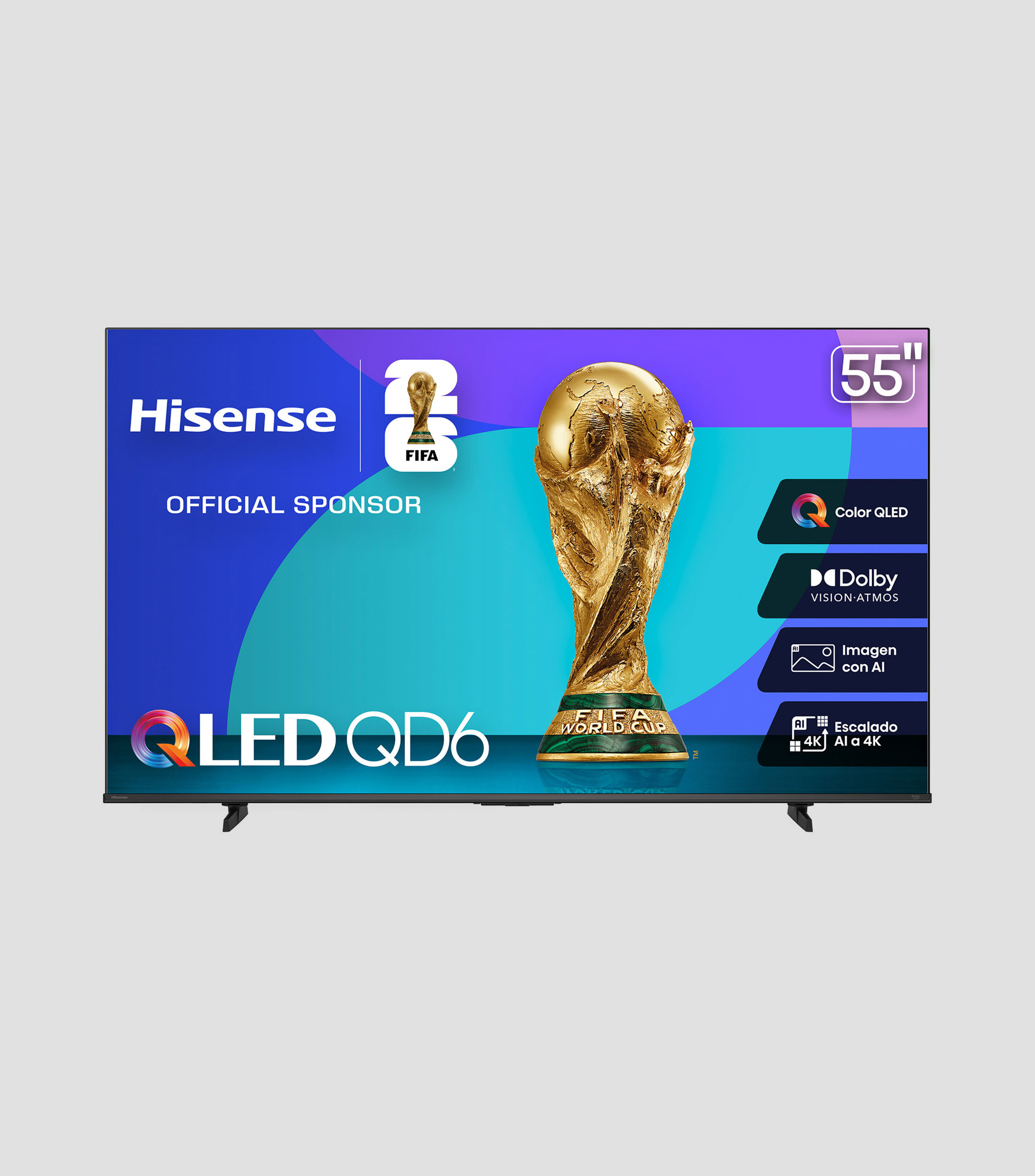 Pantalla 55 Pulgadas Plana QLED 4K VIDAA 55QD6QV