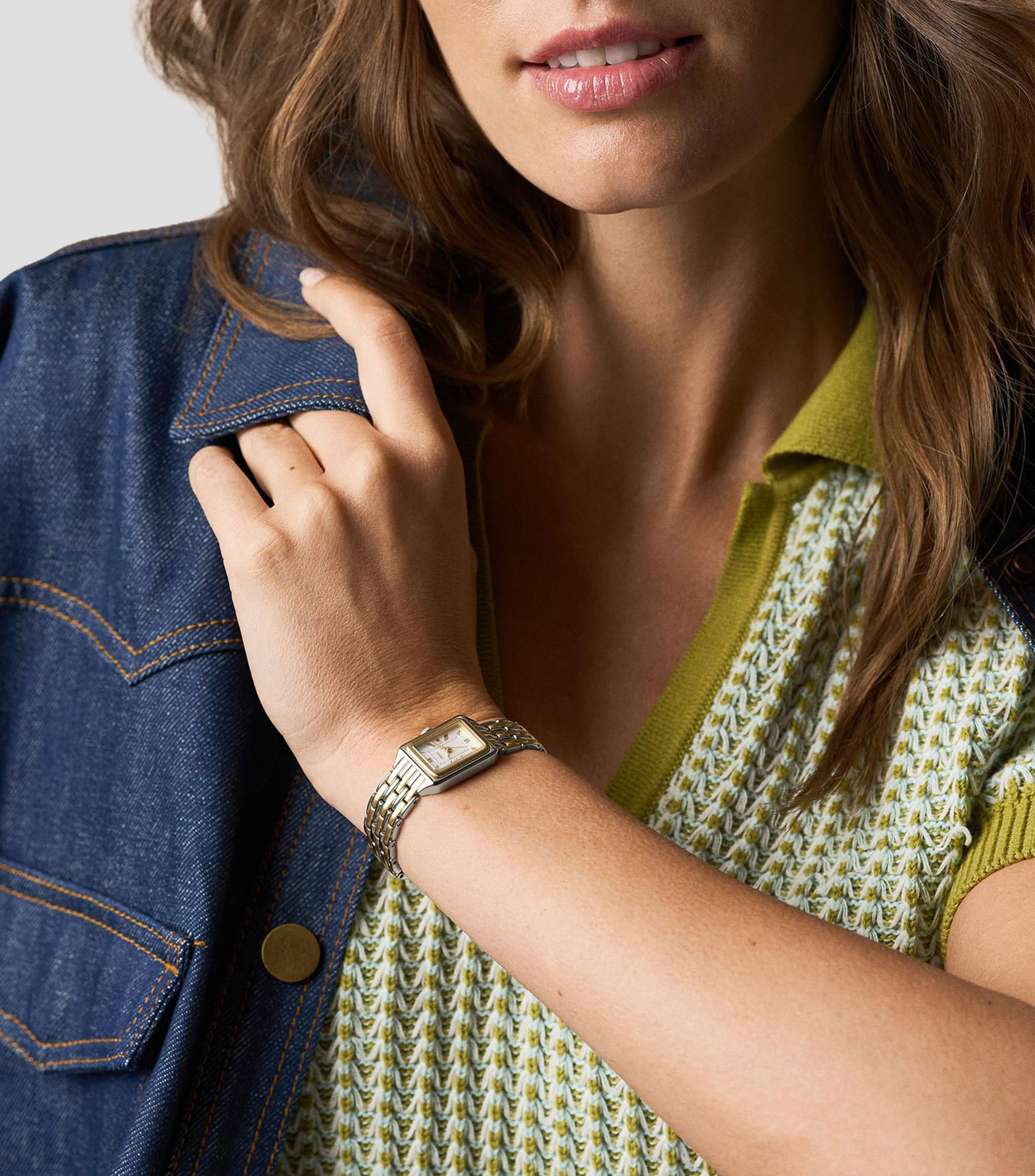 Reloj para Mujer Raquel Casual Blanco, Dorado