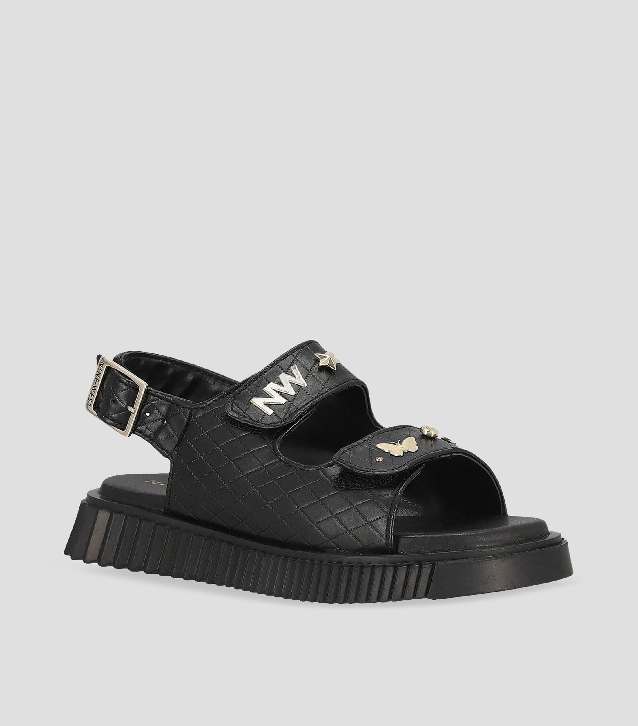 Sandalias de tacón bajo ancho lisa Niña