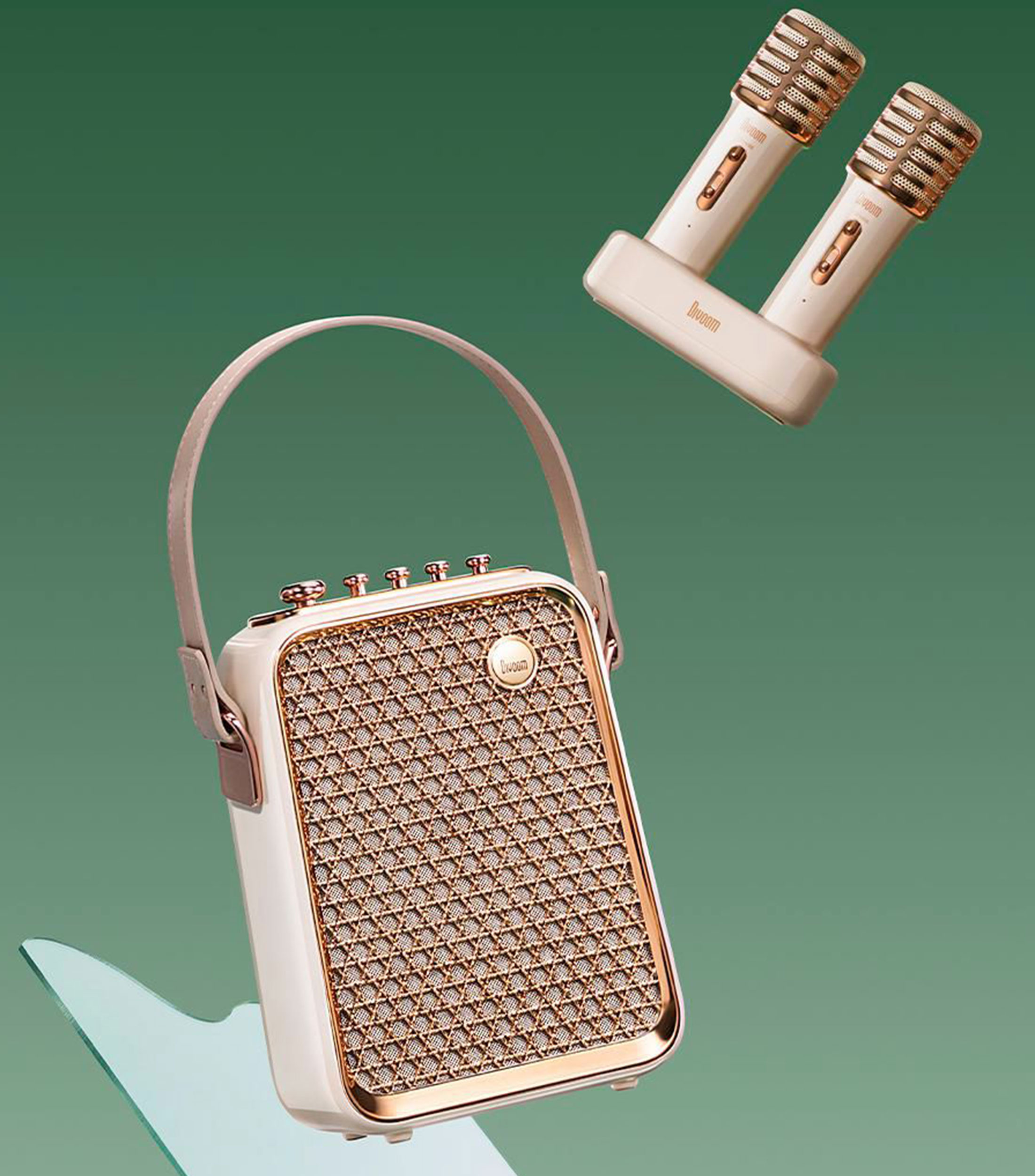 Bocina portátil inalámbrica Bluetooth Karaoke SongBird-HQ2 Blanca