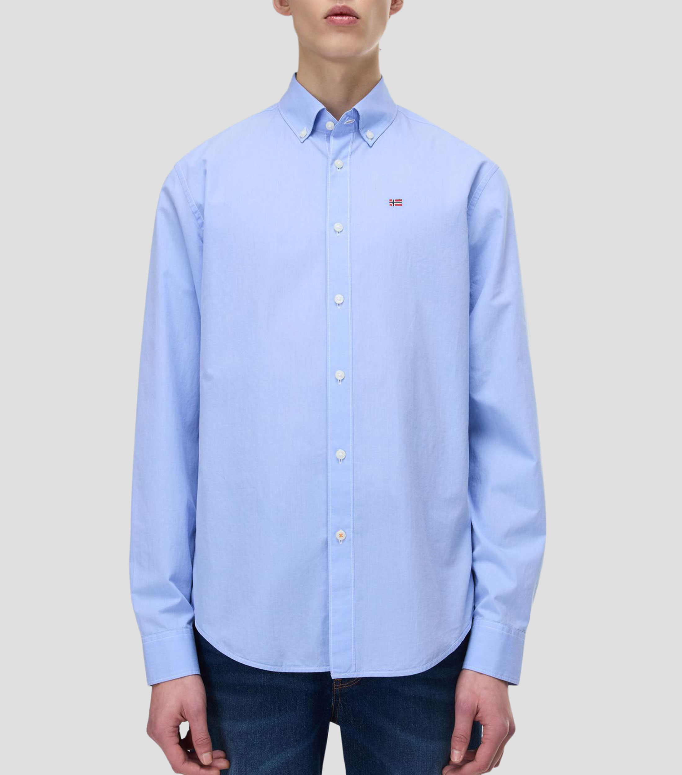 Camisa lisa manga larga G-Terra Ls Hombre