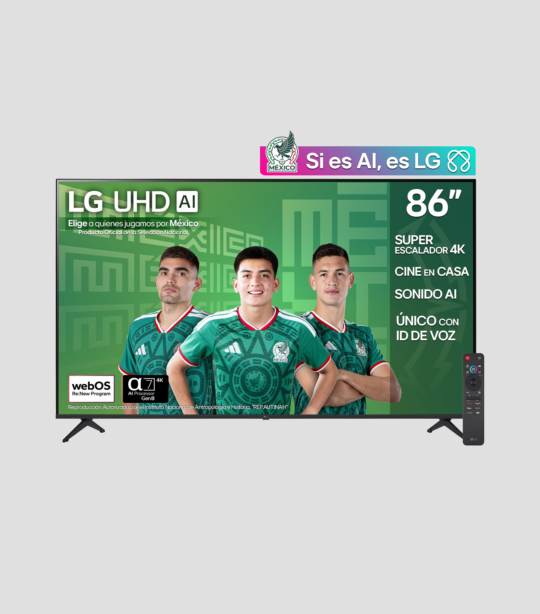 Pantalla 86 pulgadas Plana LED UHD AI UA8050 4K SMART TV 2025