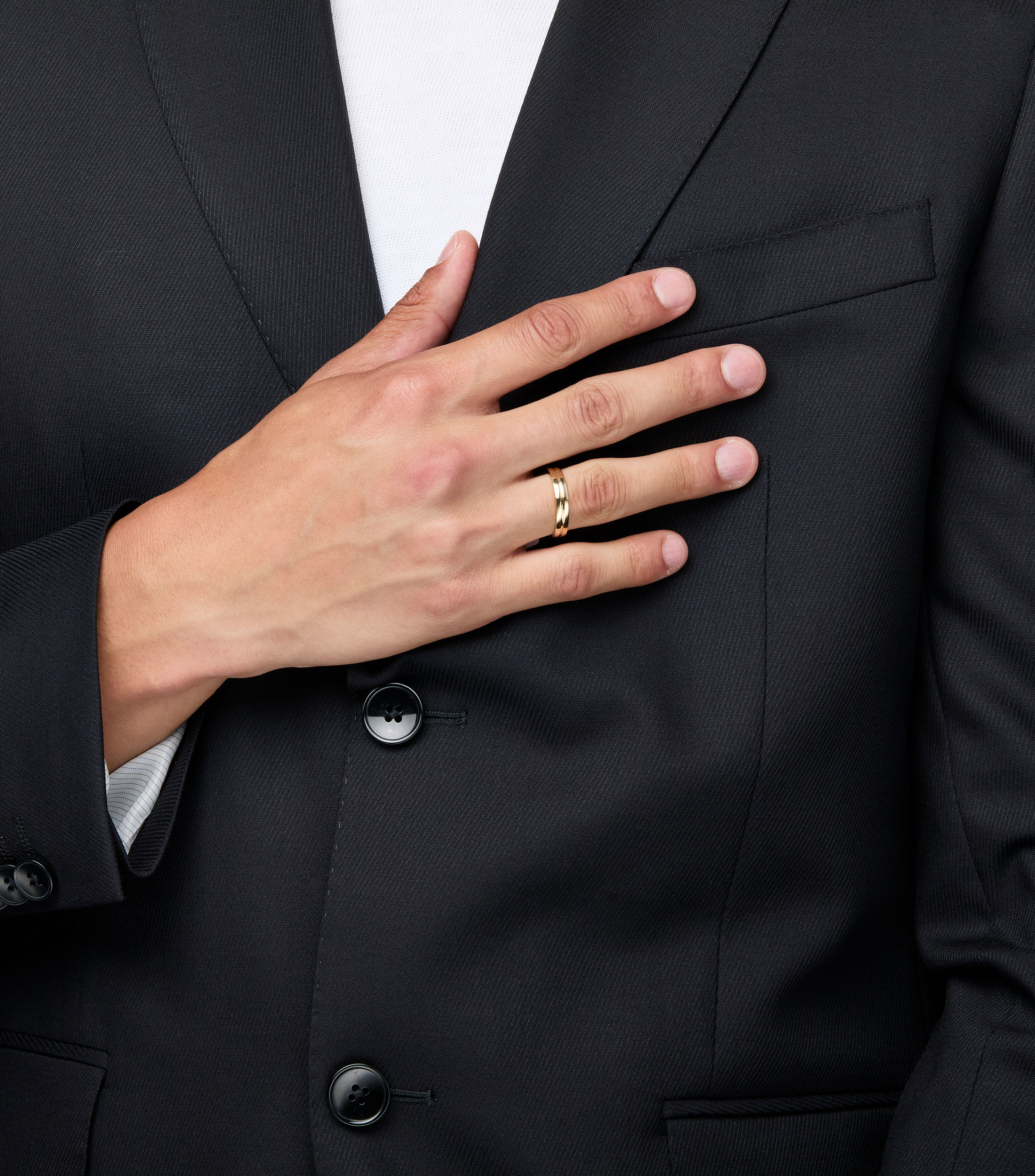 Anillo en oro amarillo de 14 kilates Hombre
